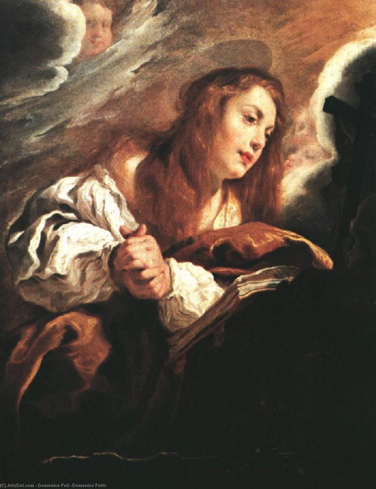 Order Oil Painting Replica Saint Mary Magdalene Penitent by Domenico Feti (Domenico Fetti) (1589-1623, Italy) | ArtsDot.com