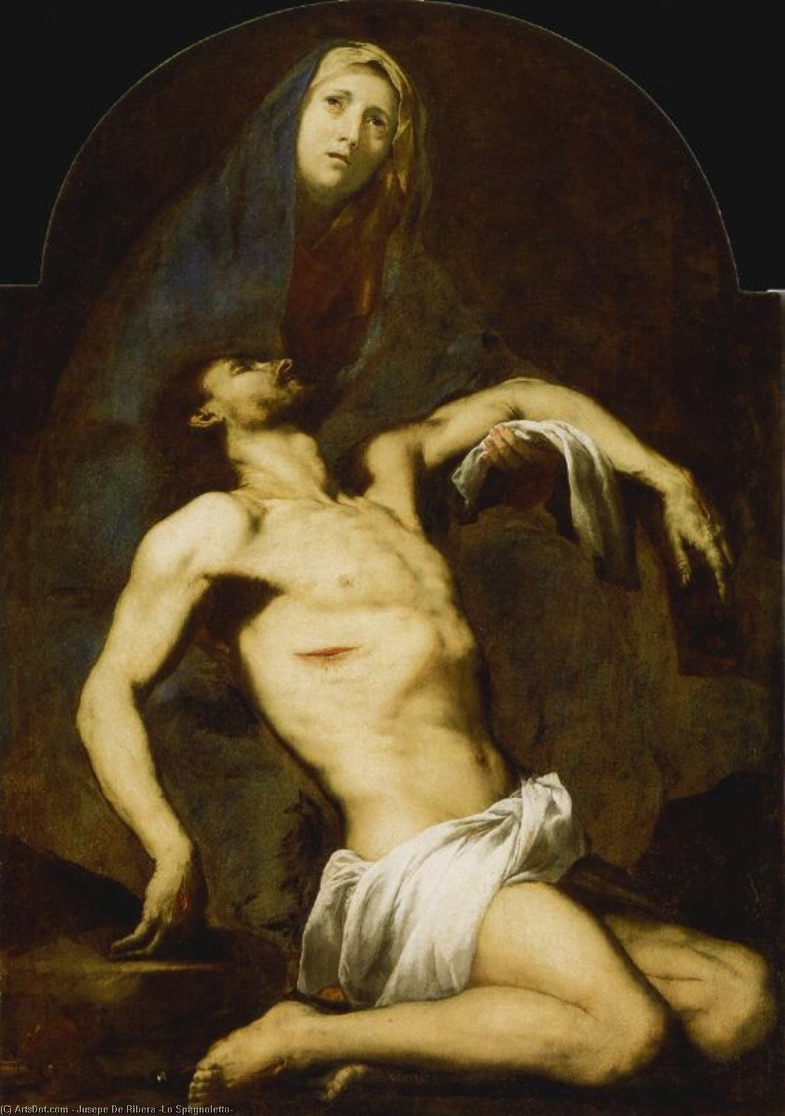 Buy Museum Art Reproductions Pieta 2 by Jusepe De Ribera (Lo Spagnoletto) (1591-1652, Spain) | ArtsDot.com
