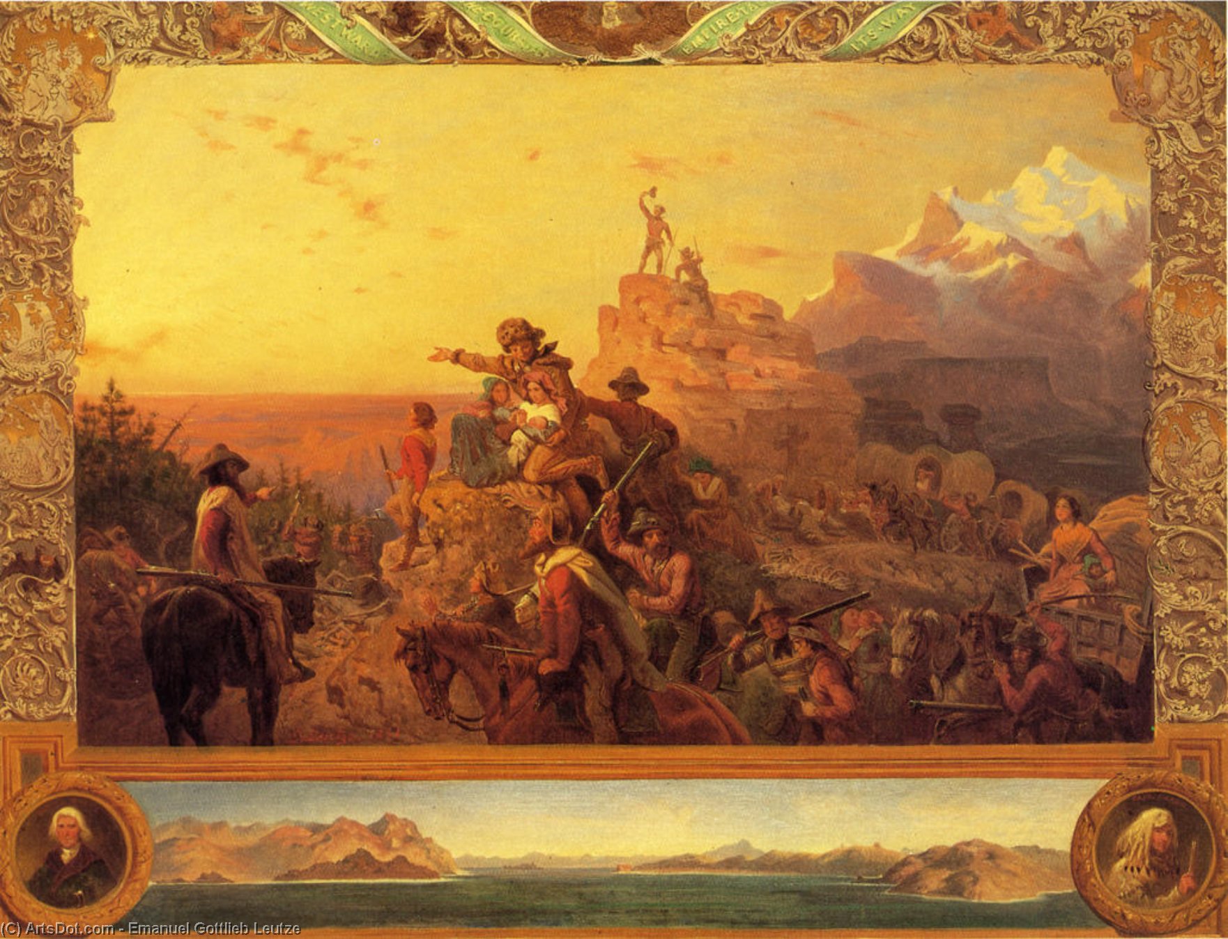 Order Oil Painting Replica Westward The Course of Empire Takes Its Way, 1861 by Emanuel Gottlieb Leutze (1816-1868, Germany) | ArtsDot.com
