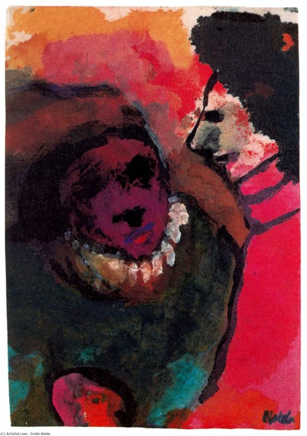 Order Art Reproductions Comical Figures by Emile Nolde (Inspired By) (1867-1956, Germany) | ArtsDot.com