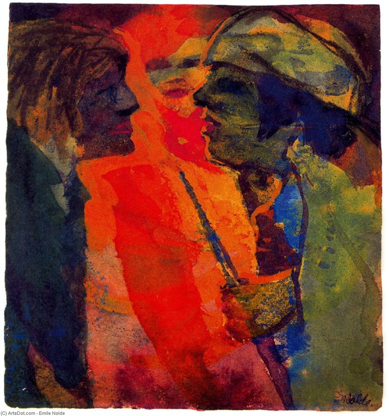 Order Art Reproductions Dispute by Emile Nolde (Inspired By) (1867-1956, Germany) | ArtsDot.com
