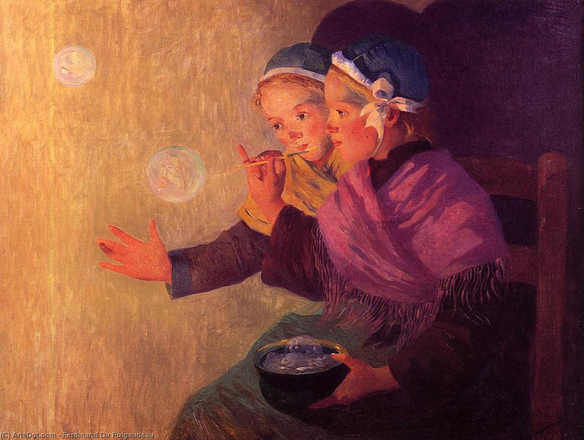 Buy Museum Art Reproductions Soap Bubbles, 1895 by Ferdinand Du Puigaudeau (1864-1930, France) | ArtsDot.com
