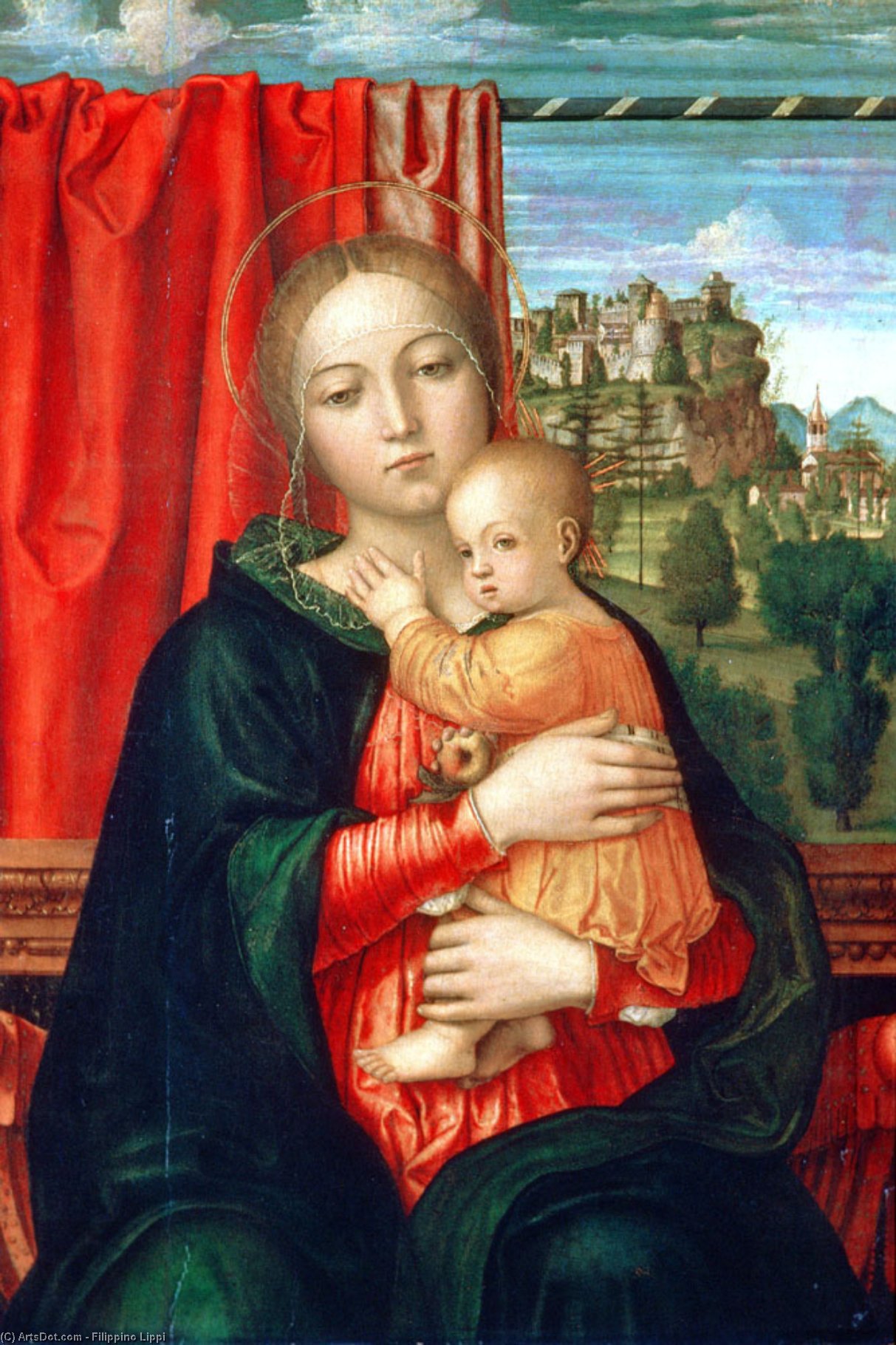 Order Oil Painting Replica Virgin and Child by Filippino Lippi (1457-1504, Italy) | ArtsDot.com