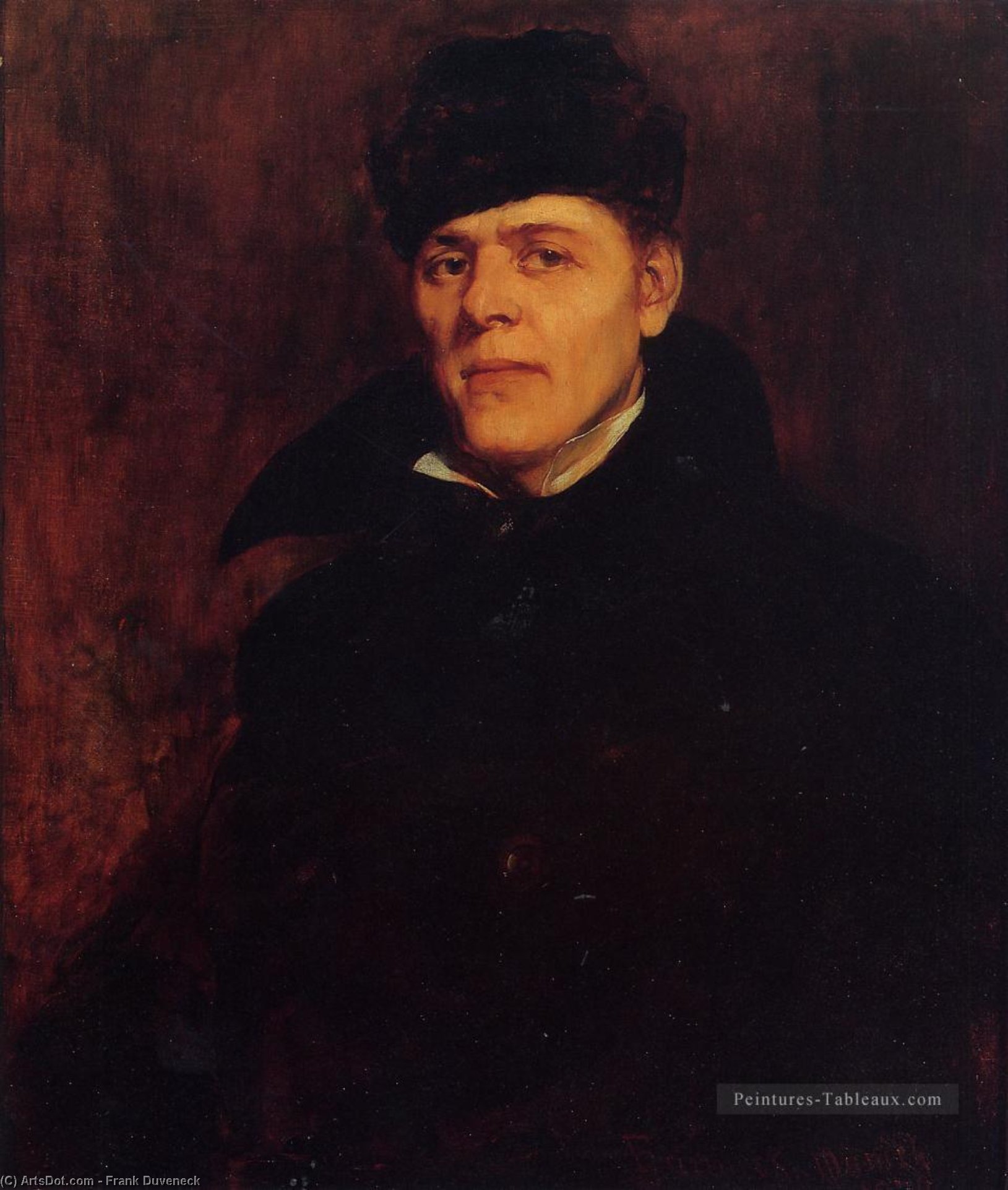 順序 油絵 主要なディラードの肖像 H. クラーク, 1877 バイ Frank Duveneck (1848-1919, United States) | ArtsDot.com