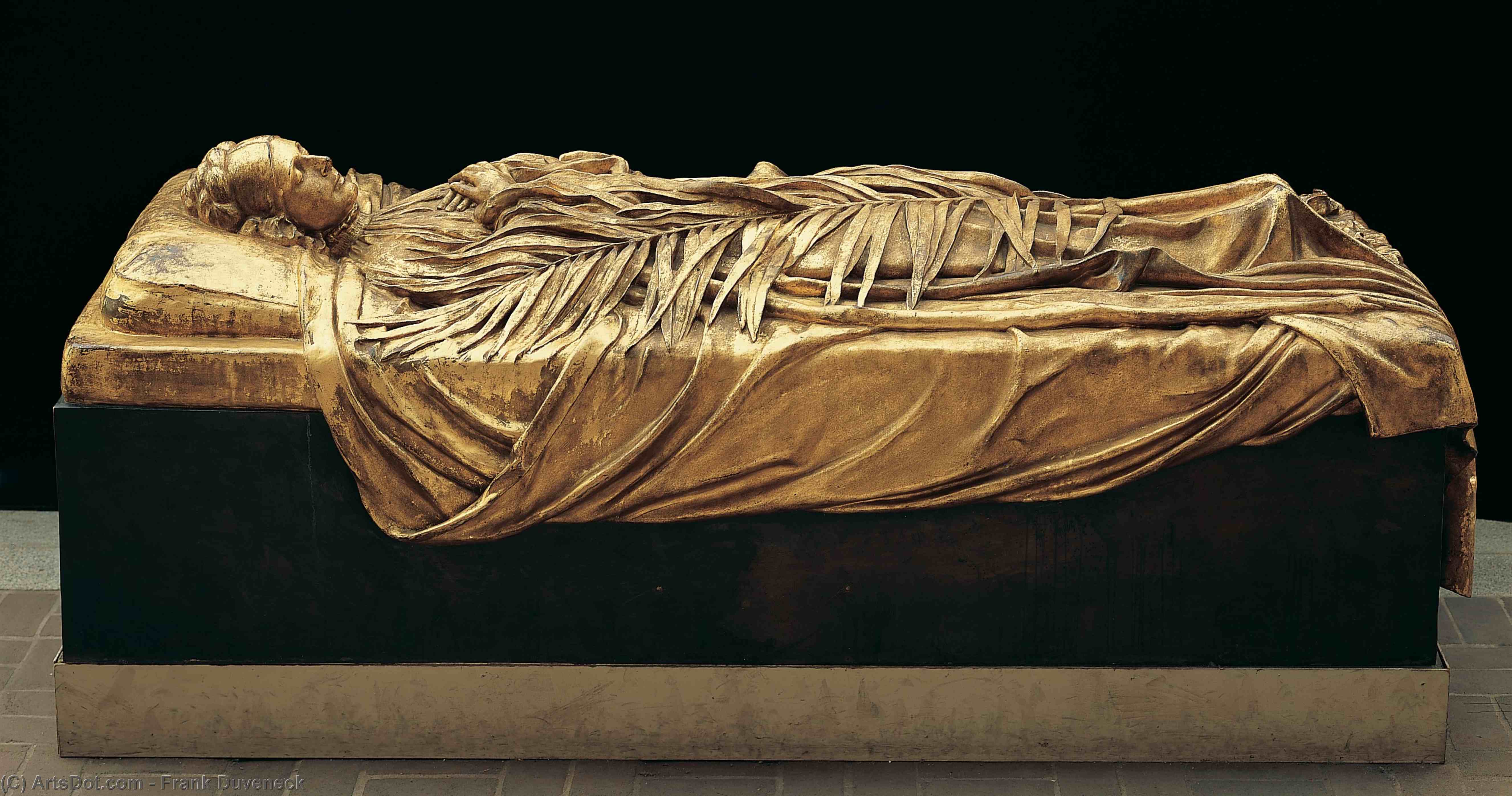 Order Oil Painting Replica Tomb Effigy of Elizabeth Boott Duveneck by Frank Duveneck (1848-1919, United States) | ArtsDot.com
