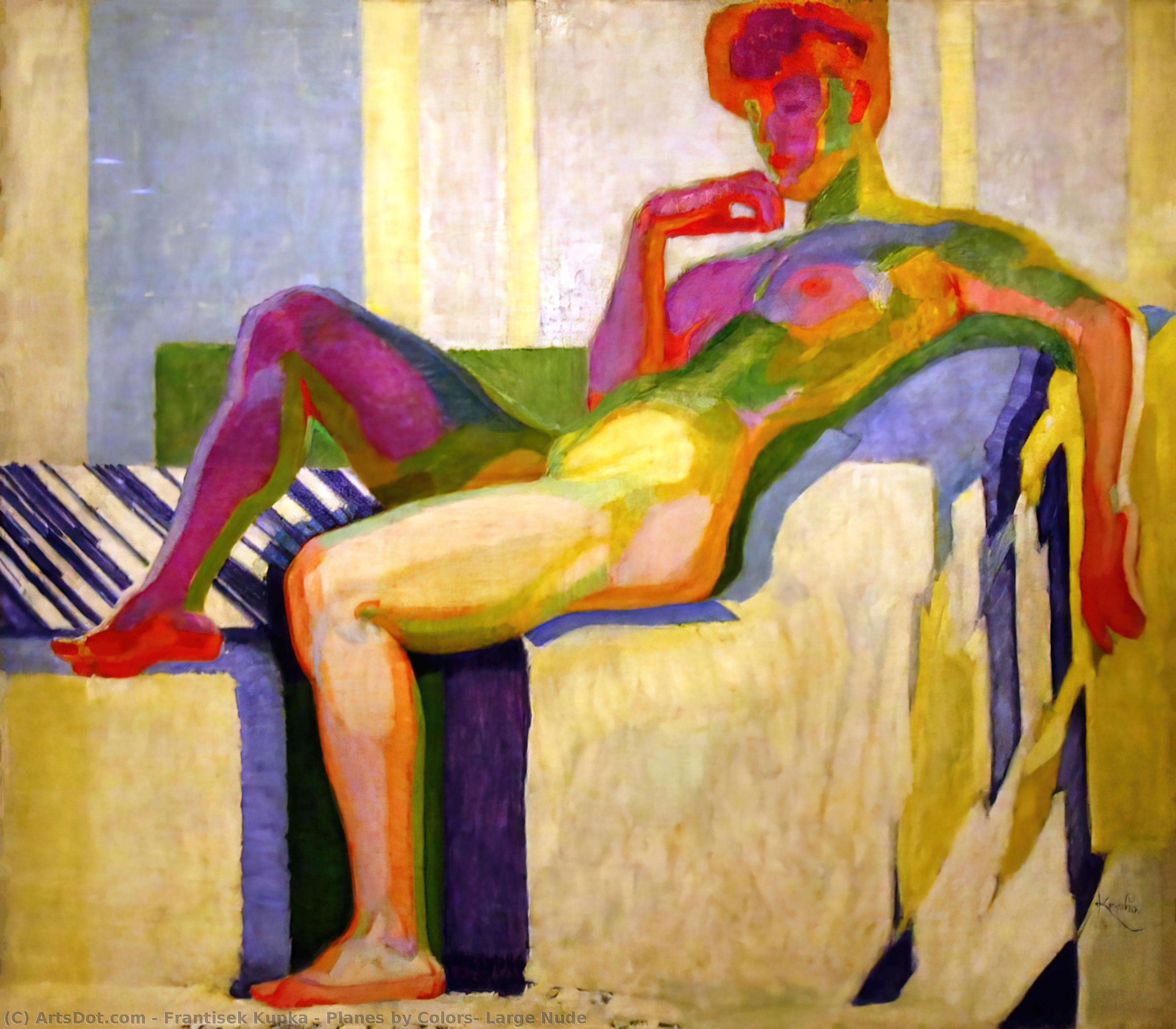 Order Art Reproductions Planes by Colors, Large Nude, 1910 by Frantisek Kupka (Inspired By) (1871-1957, Czech Republic) | ArtsDot.com