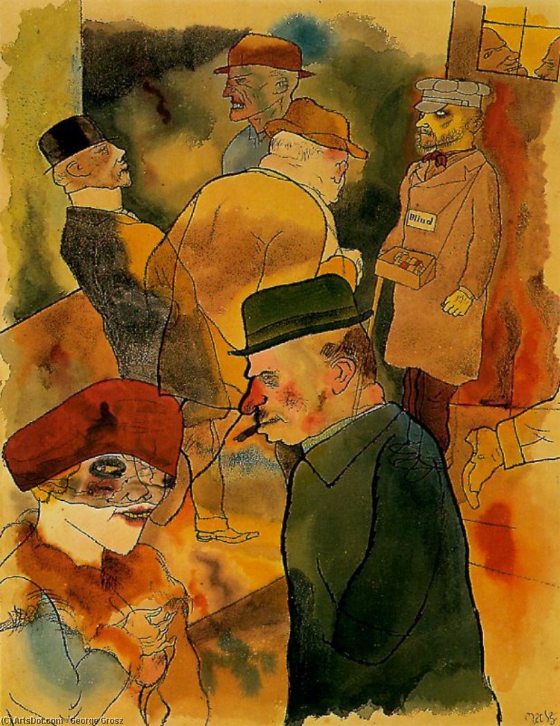 Order Oil Painting Replica Twilight, 1922 by George Grosz (Inspired By) (1893-1959, Germany) | ArtsDot.com