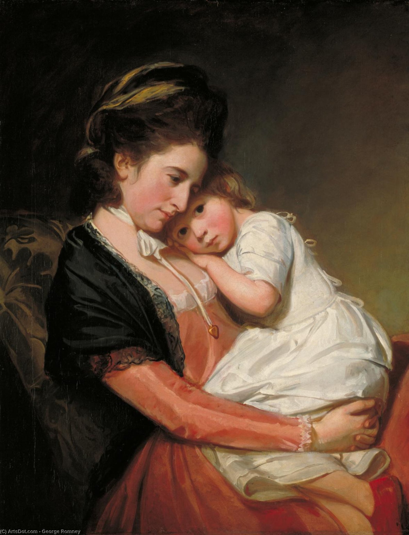 Order Oil Painting Replica Mrs Johnstone and her Son, 1775 by George Romney (1734-1802, United Kingdom) | ArtsDot.com