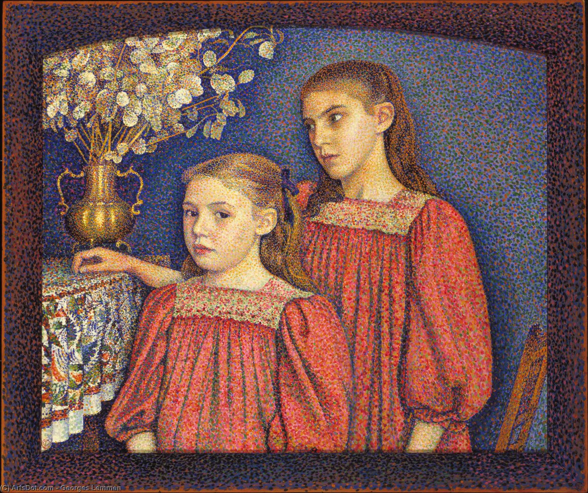 Buy Museum Art Reproductions The Two Sisters or The Serruys Sisters by Georges Lemmen (1865-1916, Belgium) | ArtsDot.com