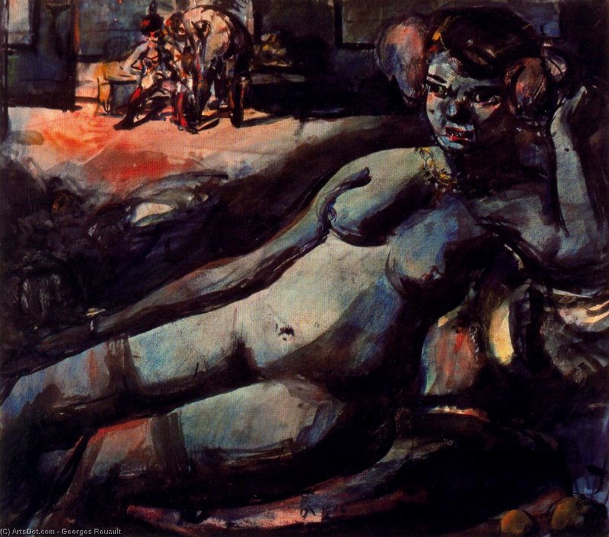 Buy Museum Art Reproductions Odalisque by Georges Rouault (Inspired By) (1871-1958, France) | ArtsDot.com