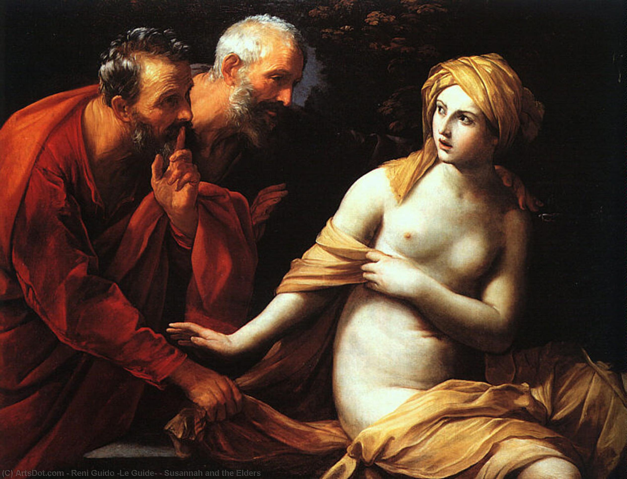Buy Museum Art Reproductions Susannah and the Elders by Reni Guido (Le Guide) (1575-1642, Italy) | ArtsDot.com