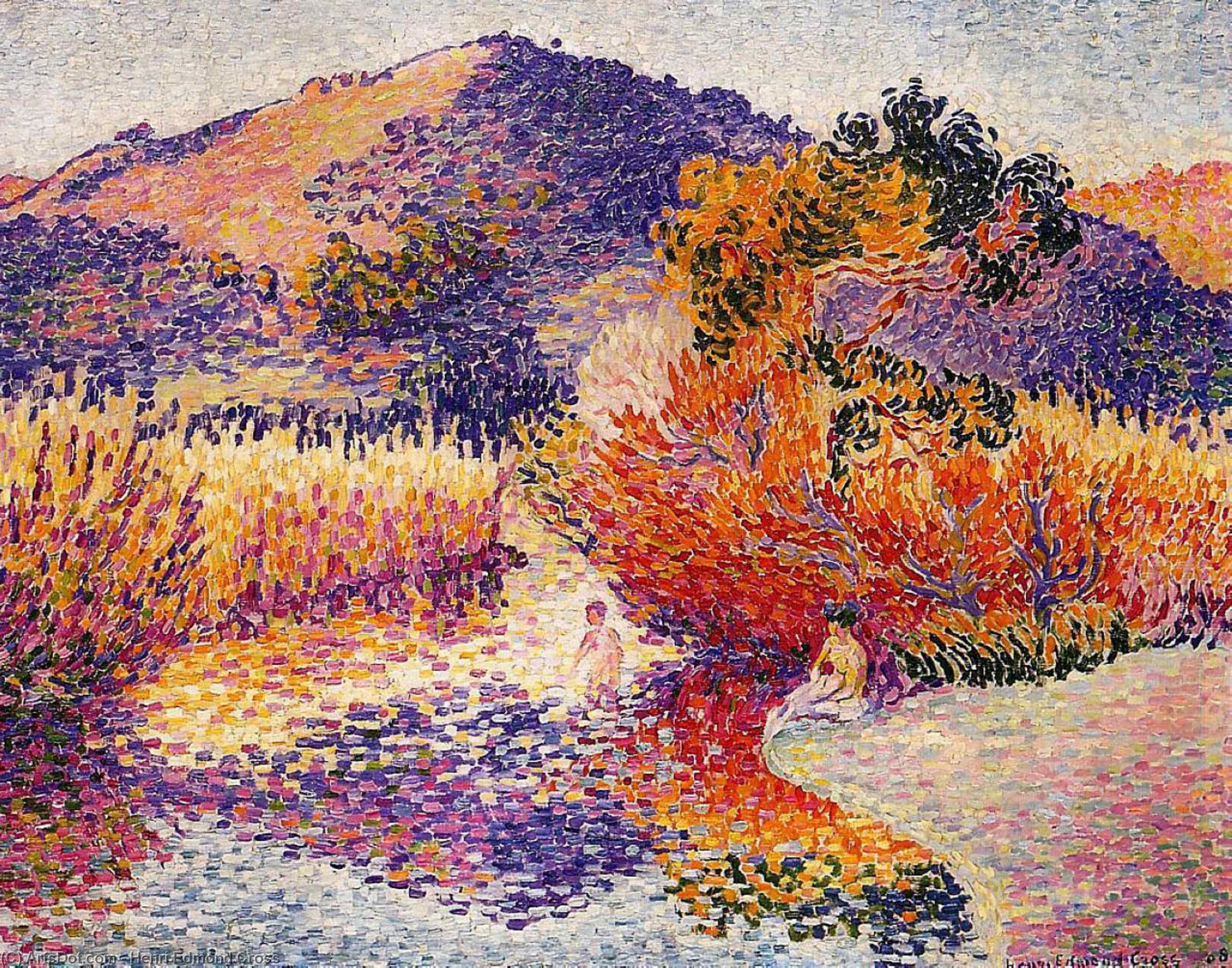 Order Oil Painting Replica River in Saint-cir, 1908 by Henri Edmond Cross (1856-1910, France) | ArtsDot.com