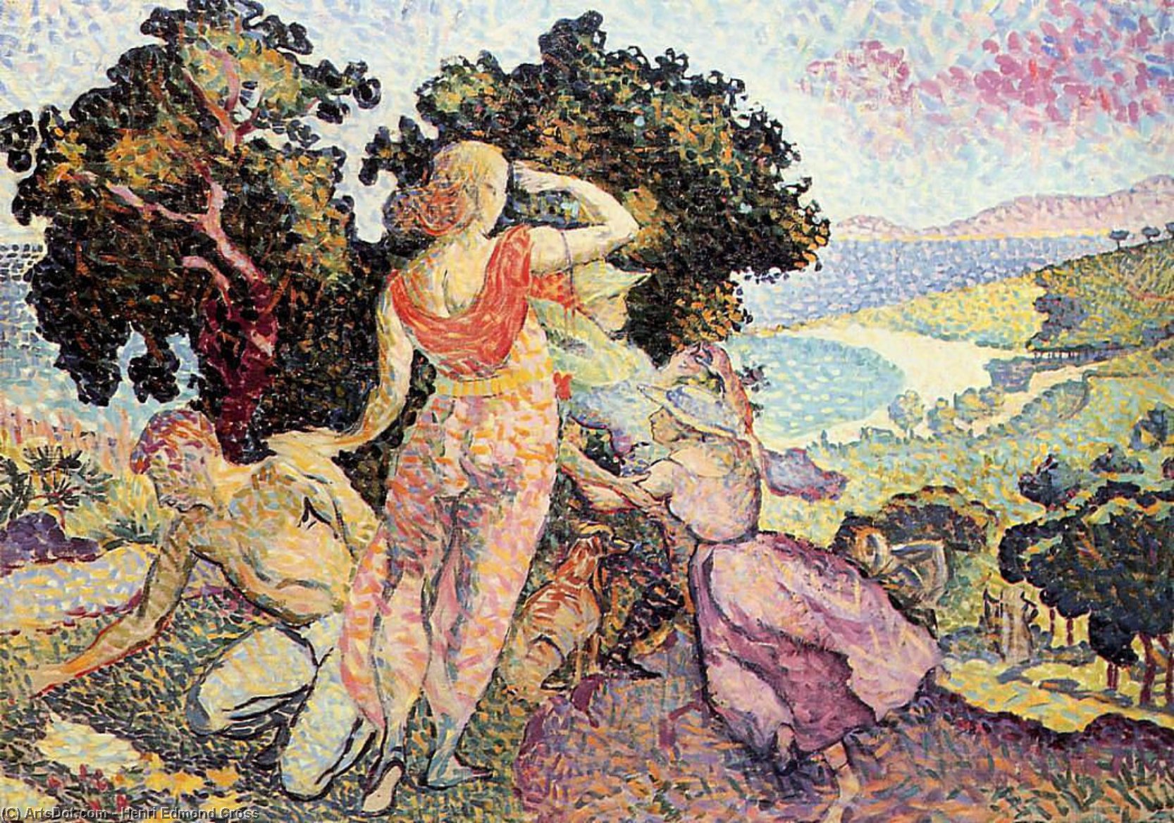 Buy Museum Art Reproductions Study for `Excuirsion`, 1894 by Henri Edmond Cross (1856-1910, France) | ArtsDot.com