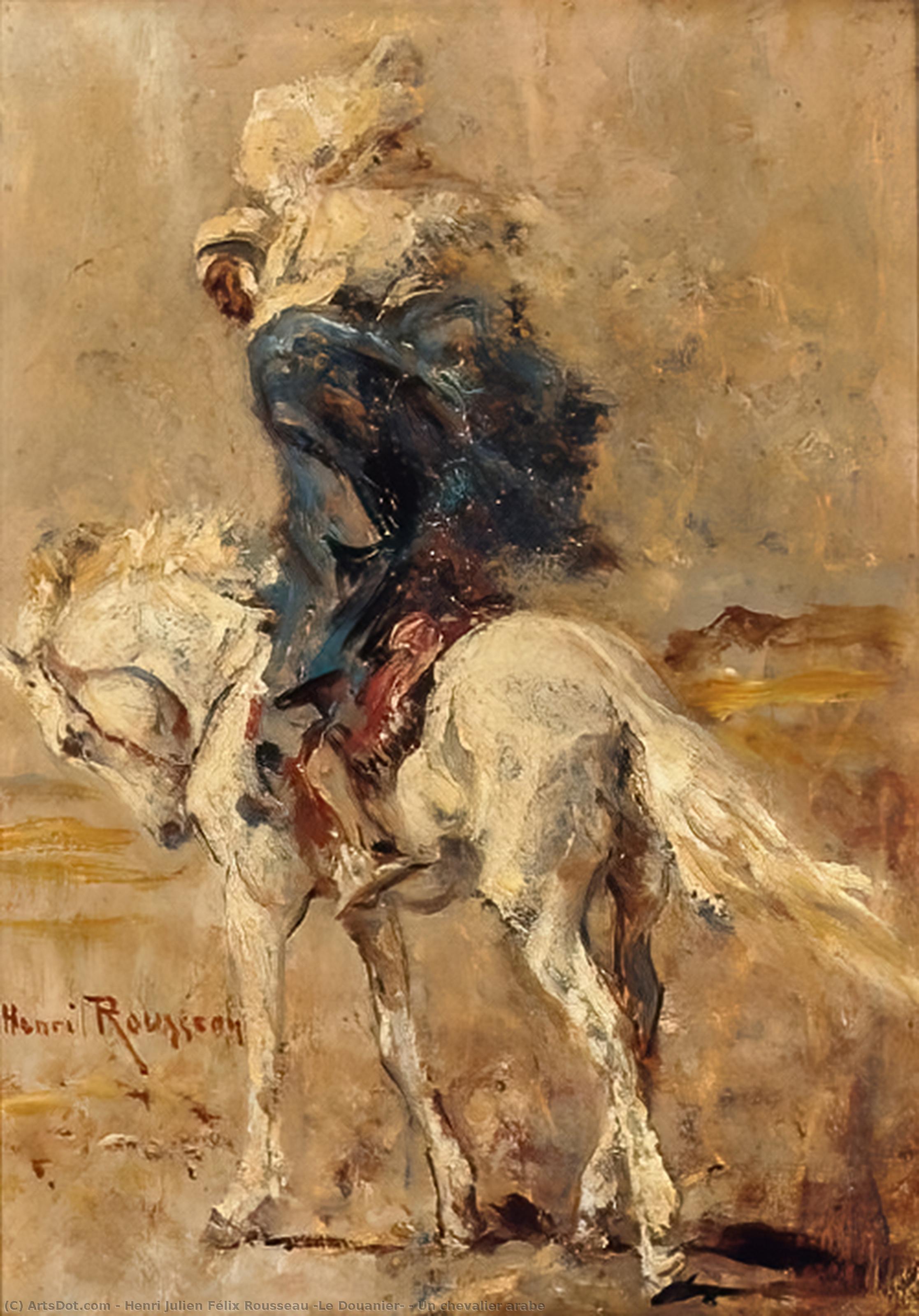 Buy Museum Art Reproductions Un chevalier arabe by Henri Julien Félix Rousseau (Le Douanier) (1844-1910) | ArtsDot.com