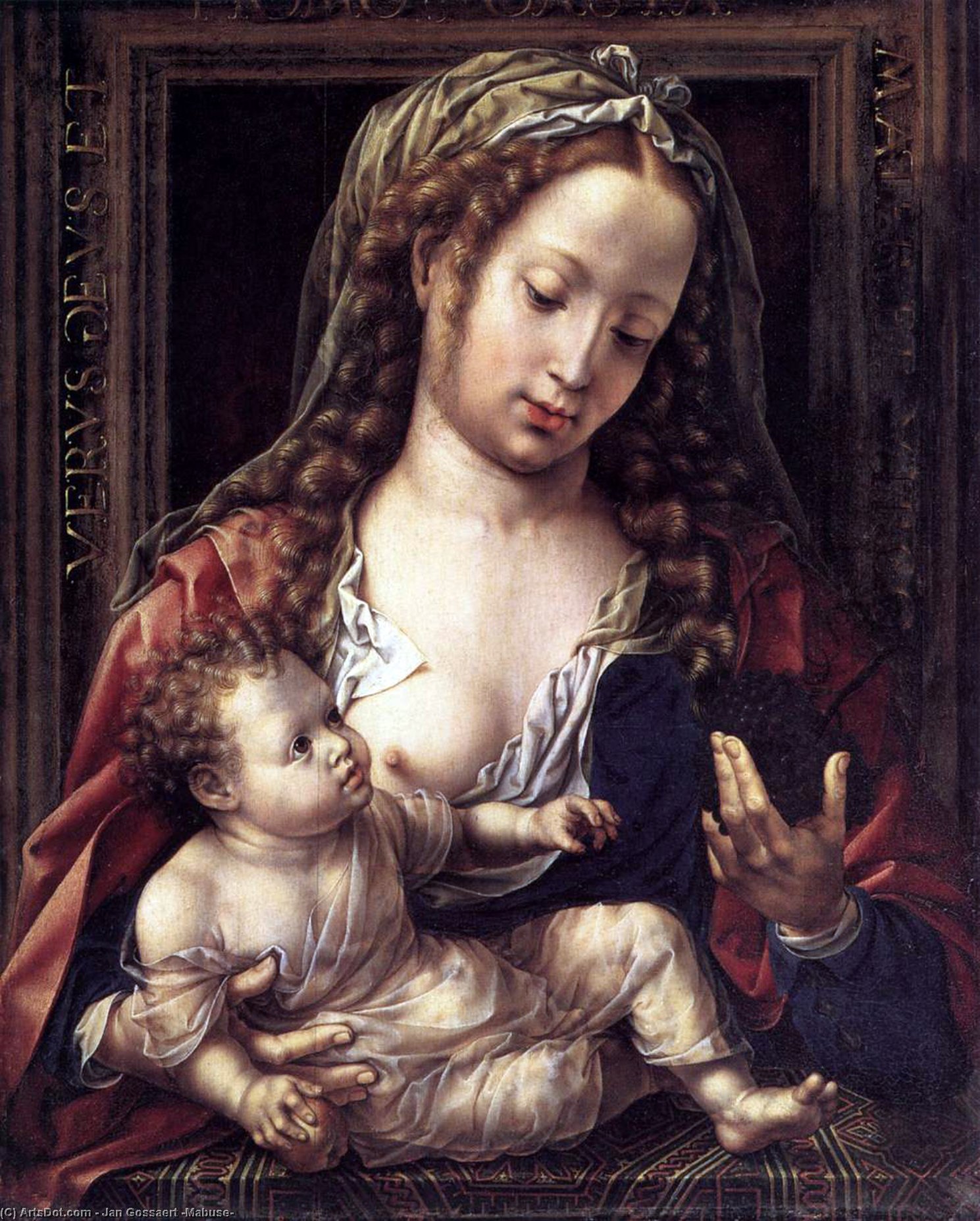 Order Oil Painting Replica Virgin and Child 1 by Jan Gossaert (Mabuse) (1478-1532, France) | ArtsDot.com