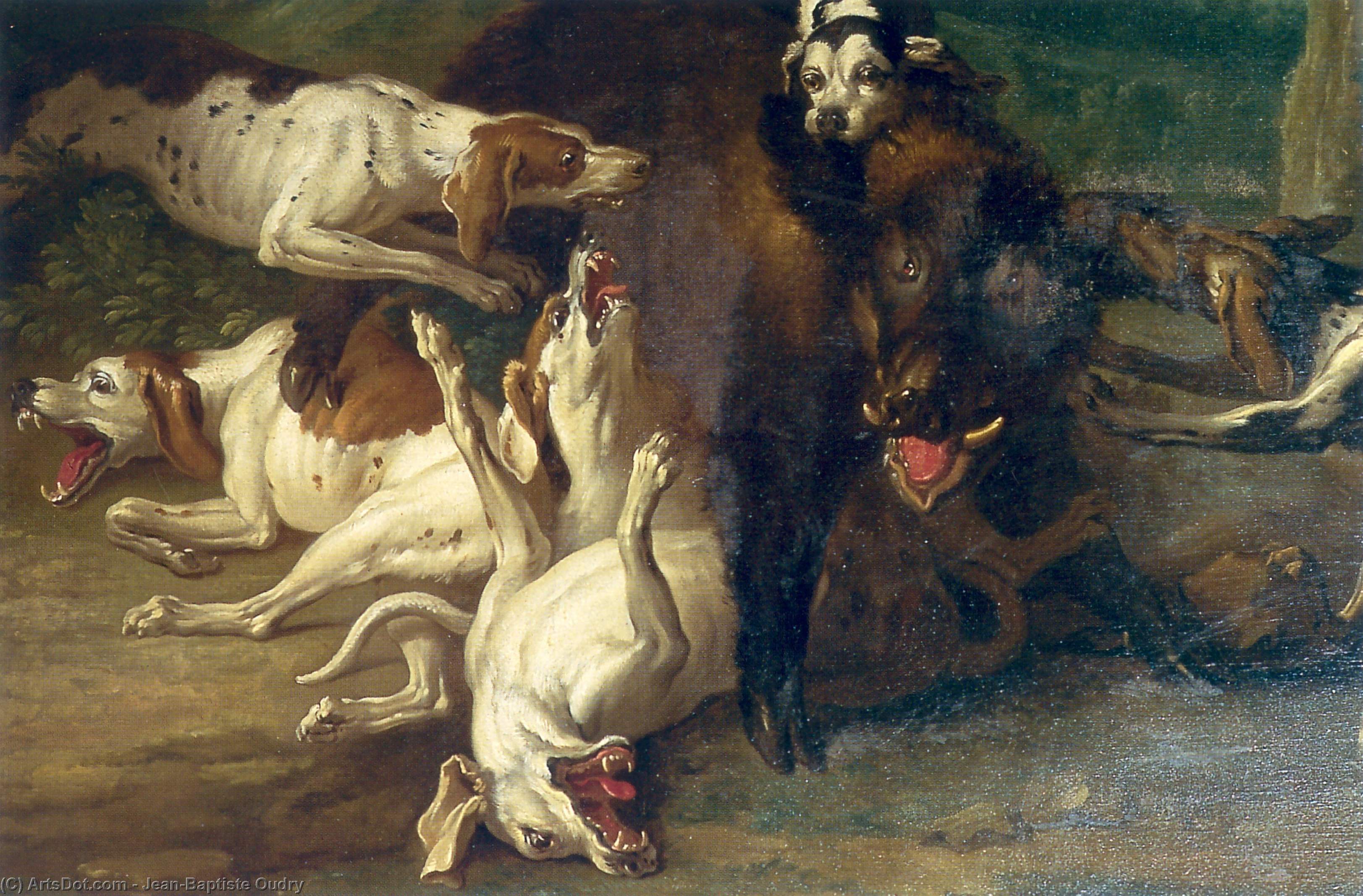 Buy Museum Art Reproductions Wild boar hunting by Jean-Baptiste Oudry (1686-1755, France) | ArtsDot.com