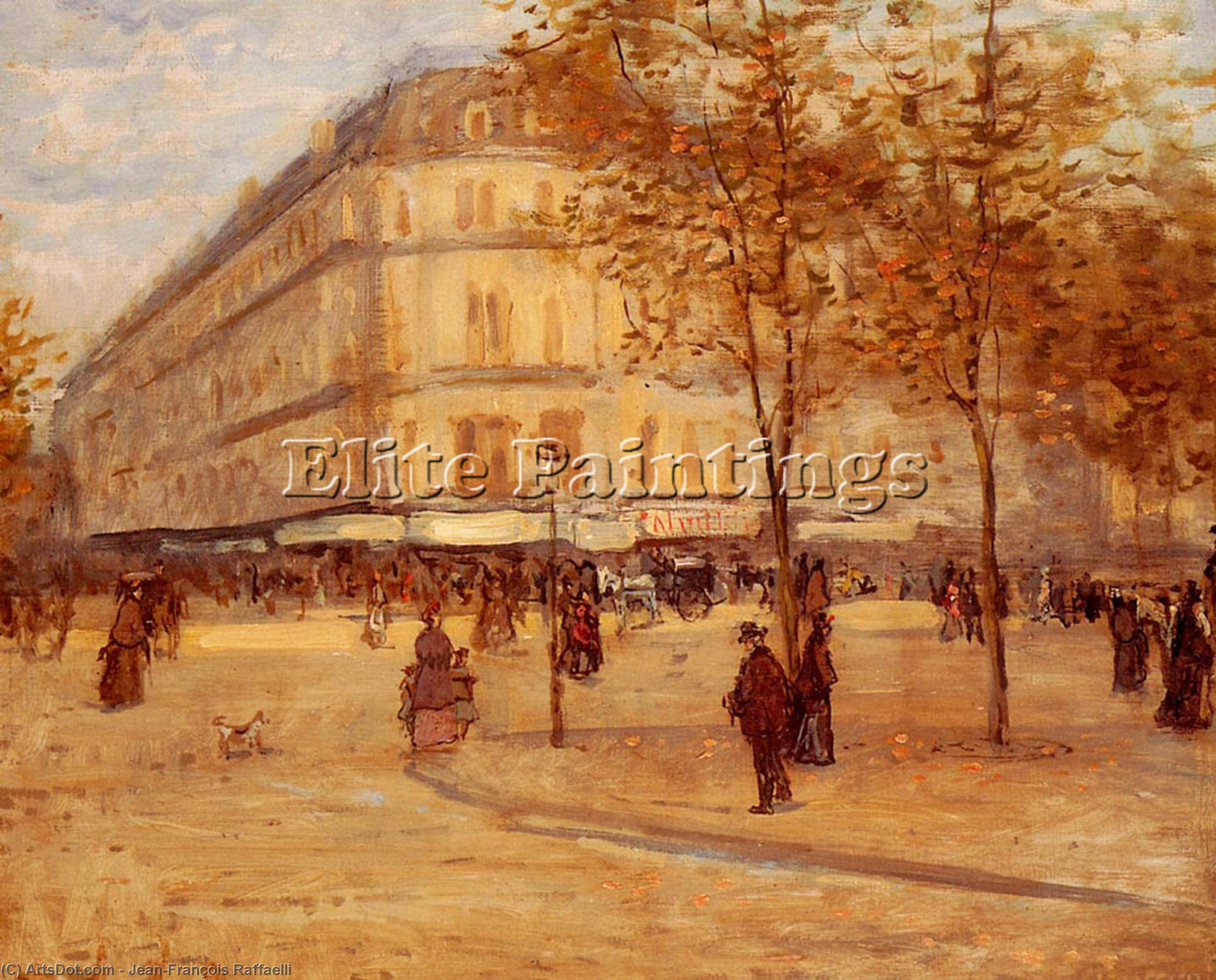 Order Oil Painting Replica Place Du Theature Francais, Paris by Jean-François Raffaelli (1850-1924, France) | ArtsDot.com