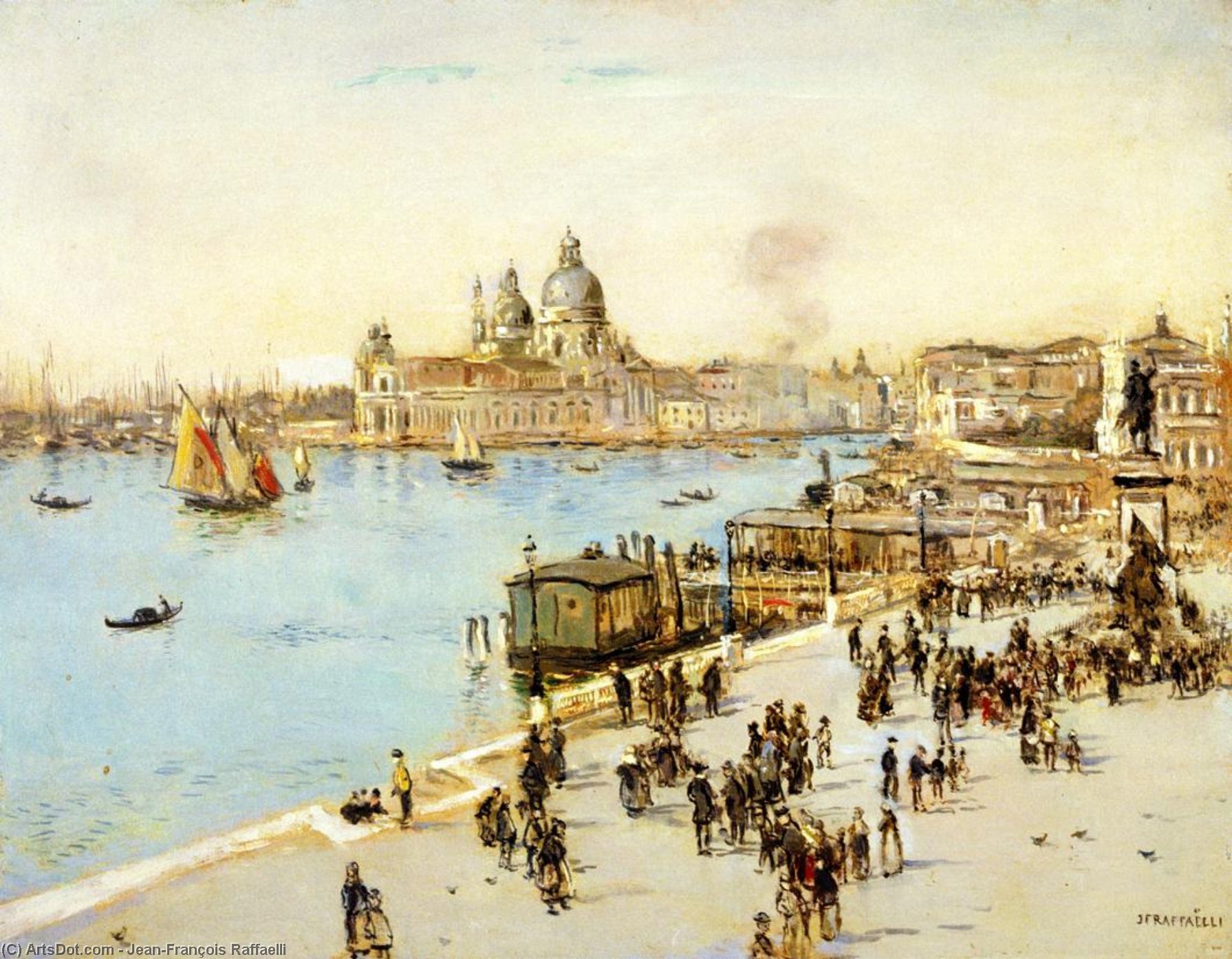 Order Artwork Replica View of Venice, 1914 by Jean-François Raffaelli (1850-1924, France) | ArtsDot.com
