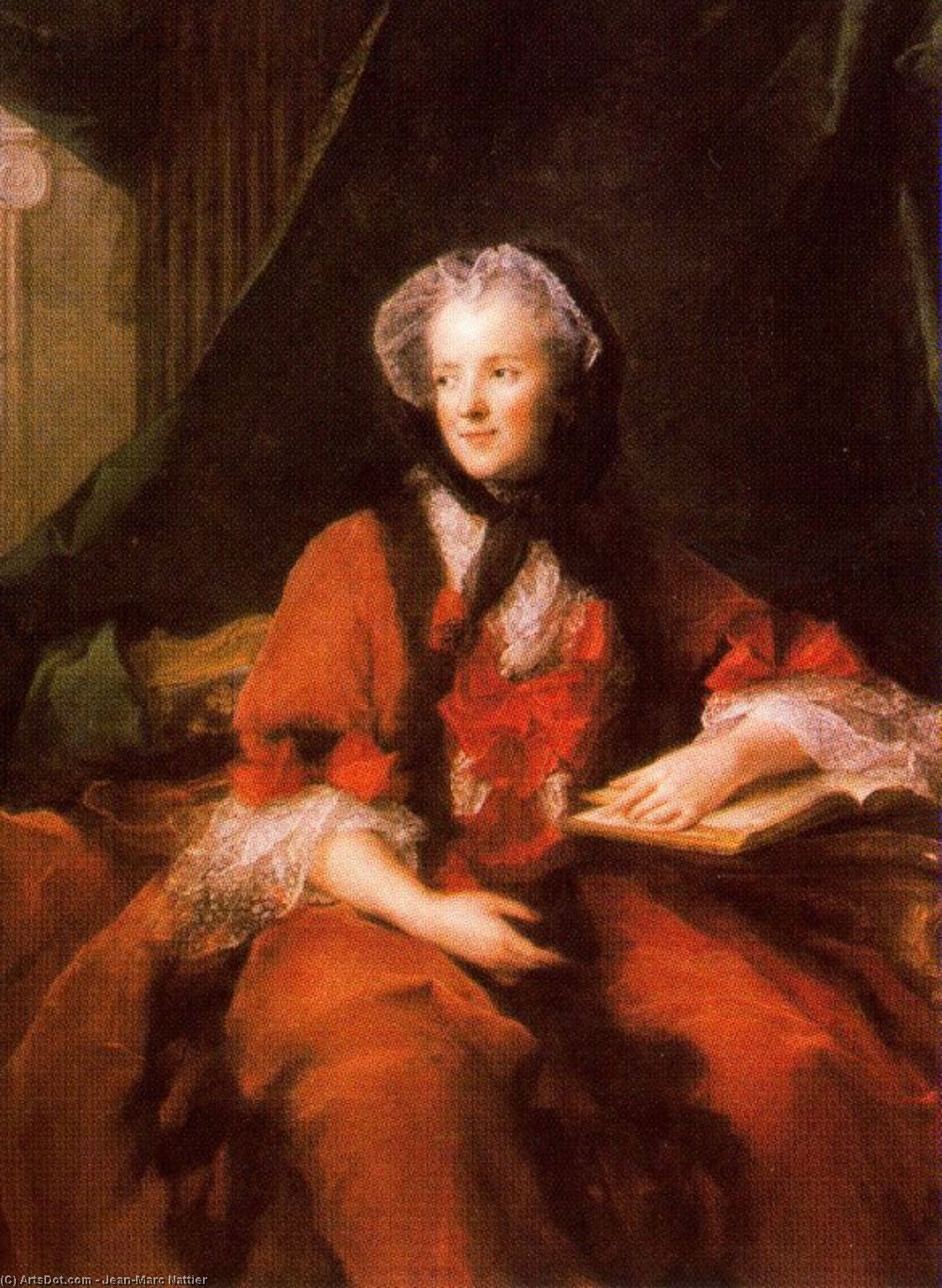 Order Paintings Reproductions Portrait of Queen Marie Leczinska by Jean-Marc Nattier (1685-1766, France) | ArtsDot.com