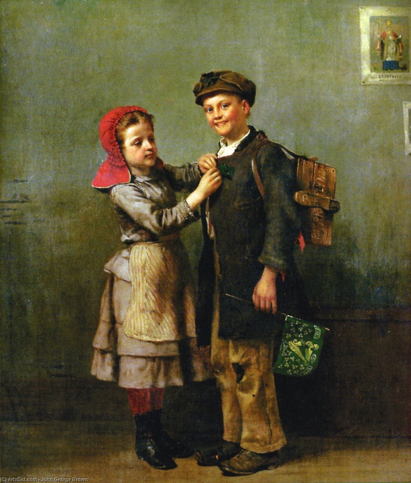 Order Oil Painting Replica Saint Patrick`s Day, 1877 by John George Brown (1831-1913, United Kingdom) | ArtsDot.com