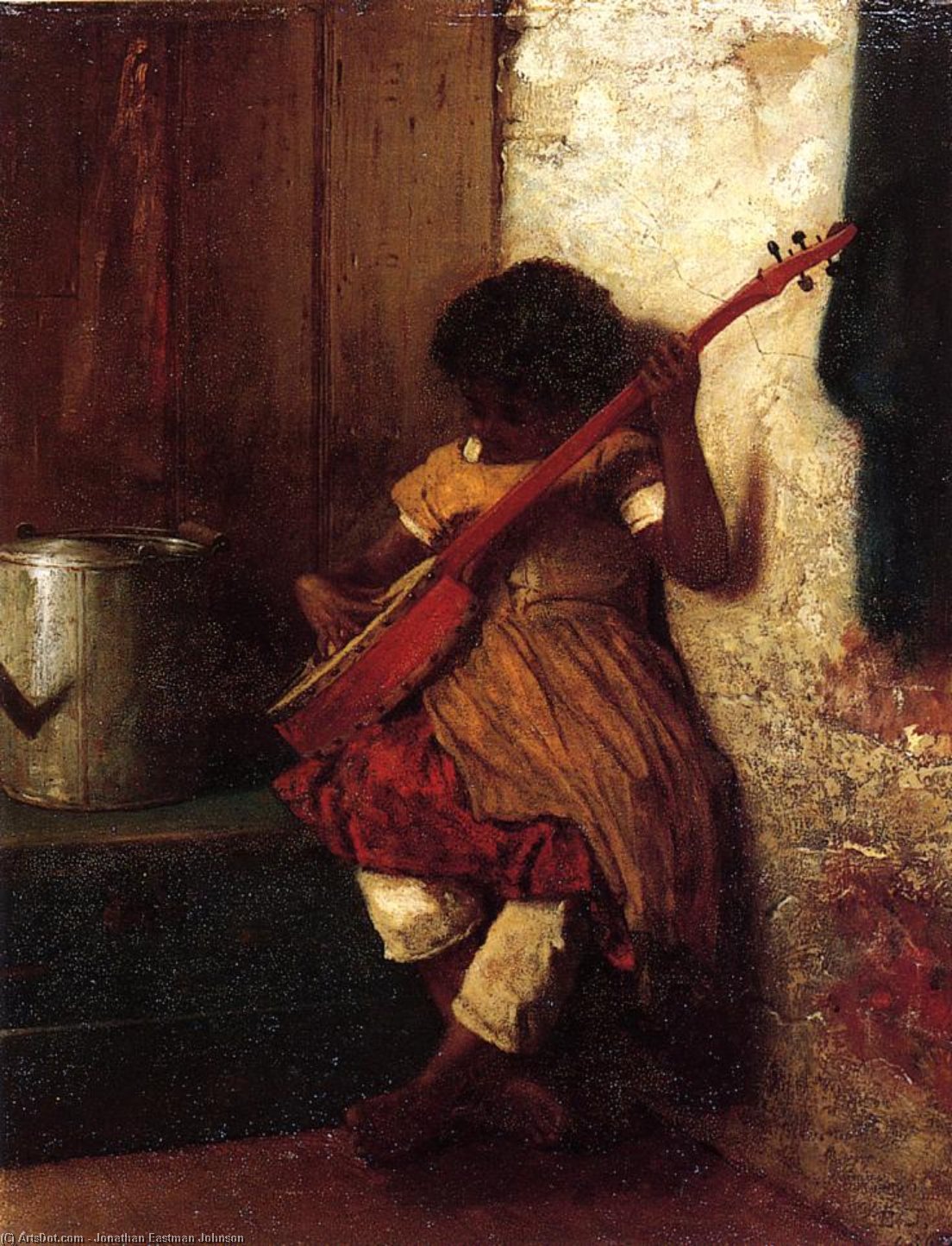 Buy Museum Art Reproductions Musical Instinct by Jonathan Eastman Johnson (1824-1906, United Kingdom) | ArtsDot.com