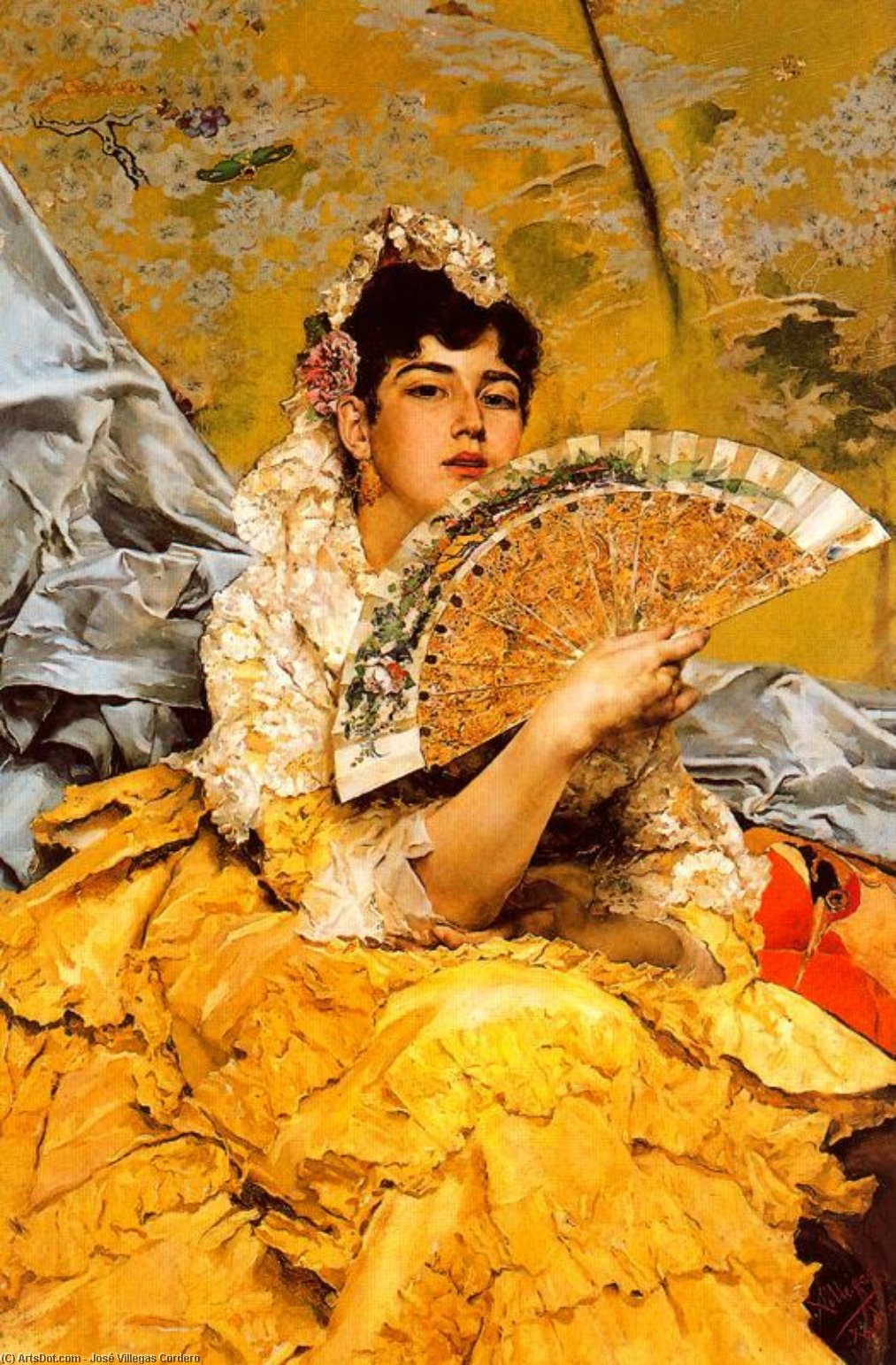 Order Oil Painting Replica Portrait Of A Sevillian Woman by José Villegas Cordero (1844-1921, Spain) | ArtsDot.com