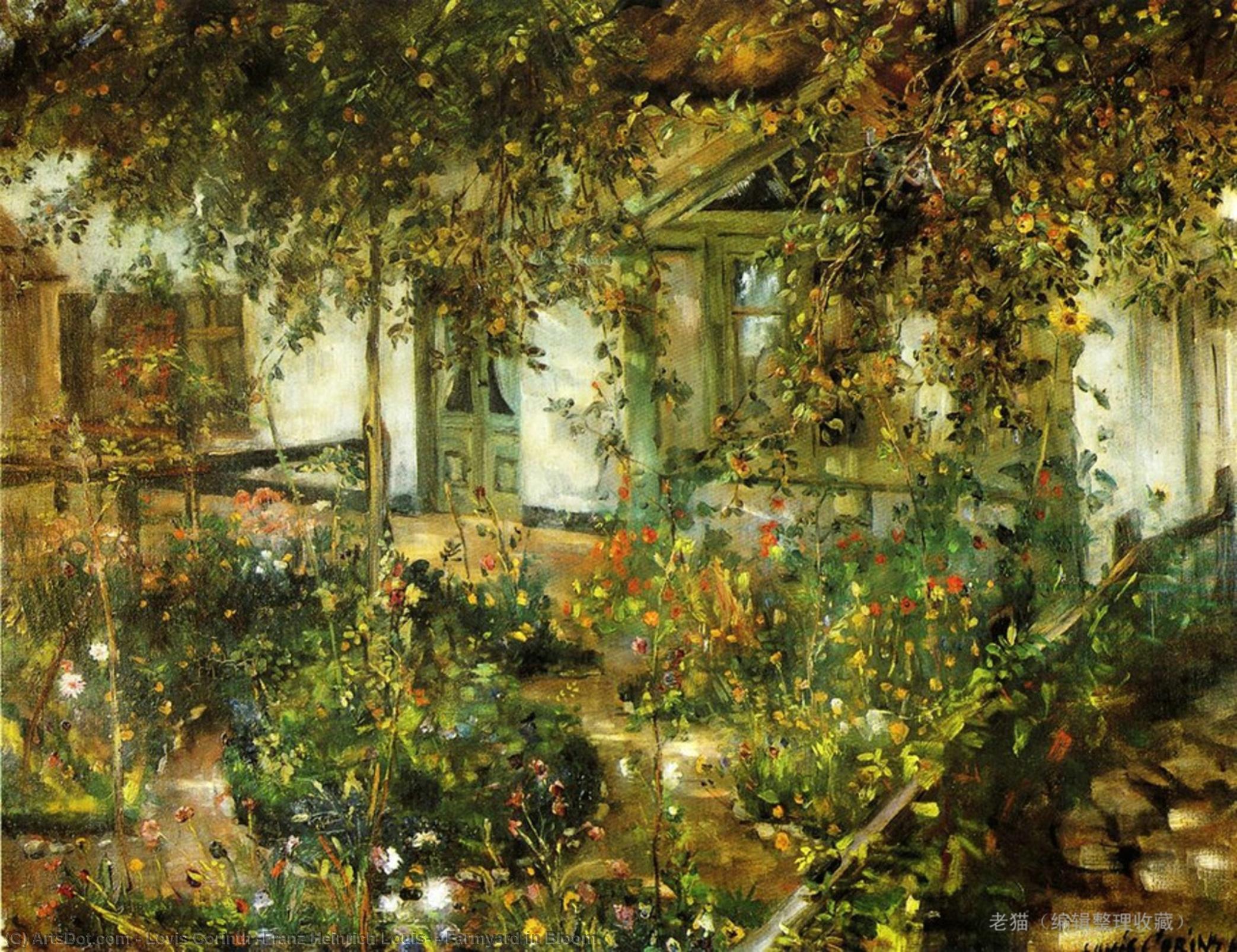 Buy Museum Art Reproductions Farmyard in Bloom, 1904 by Lovis Corinth (Franz Heinrich Louis) (1858-1925, Netherlands) | ArtsDot.com