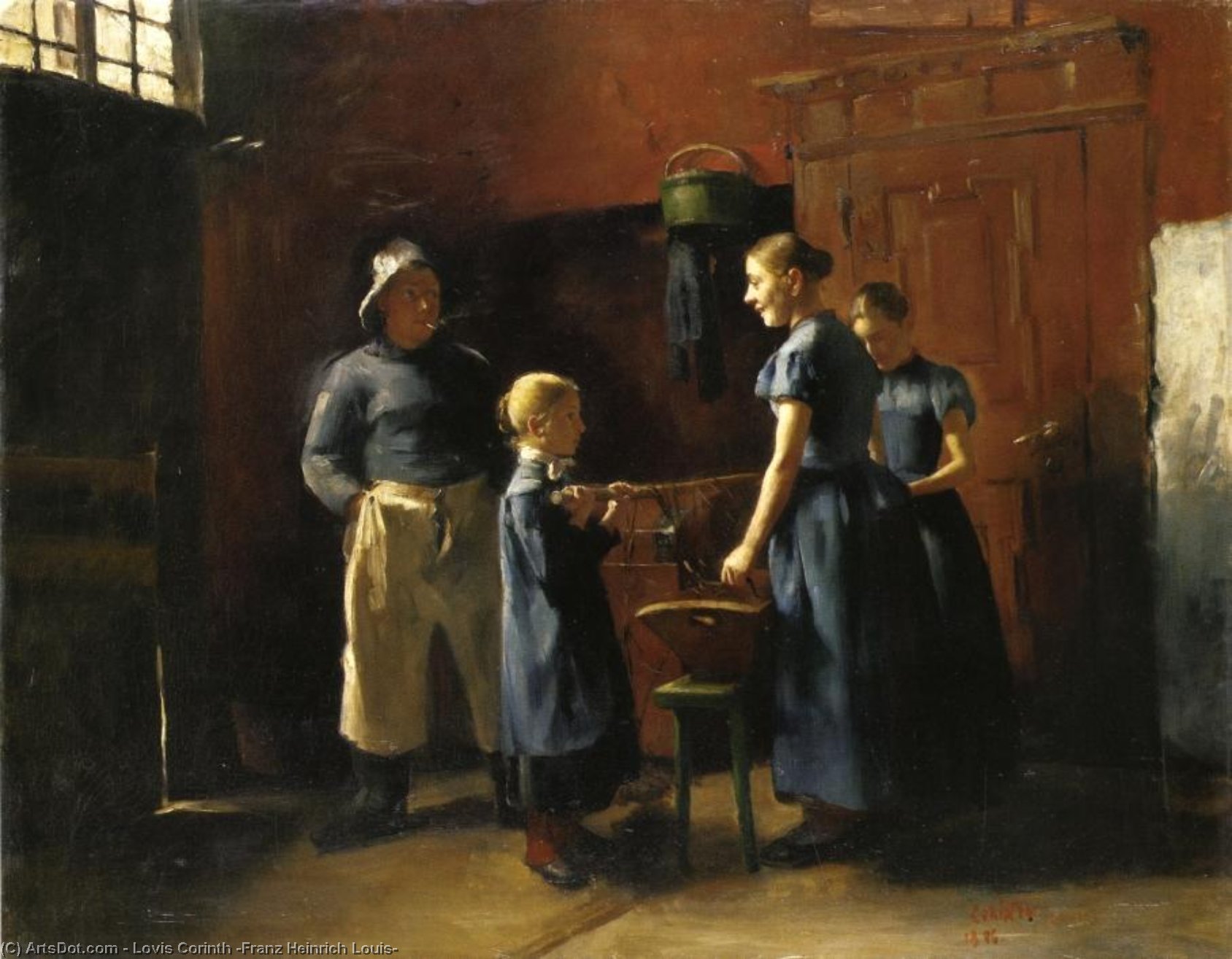 Order Art Reproductions In the Fisherman`s House, 1886 by Lovis Corinth (Franz Heinrich Louis) (1858-1925, Netherlands) | ArtsDot.com