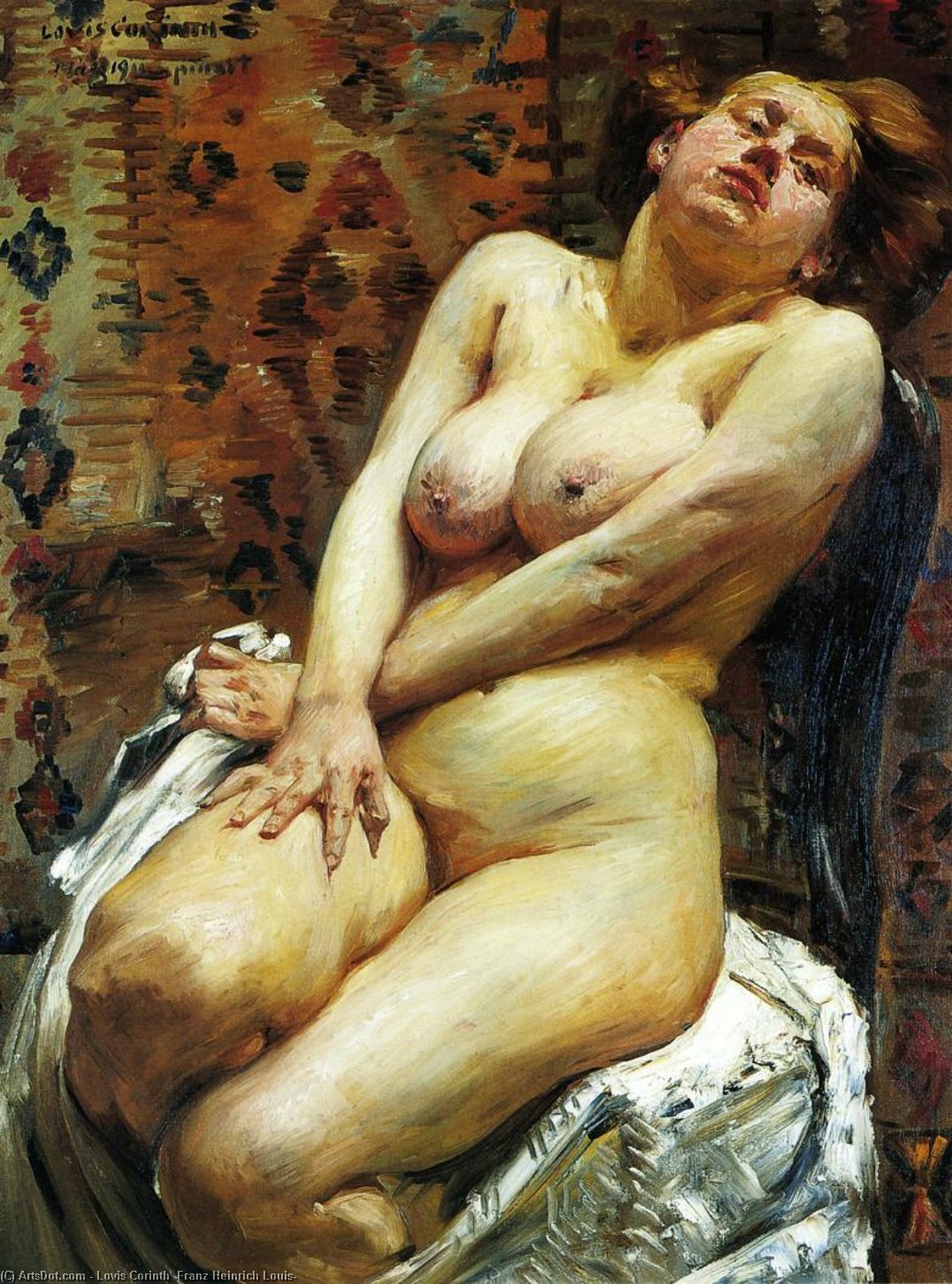 Order Artwork Replica Nana, Female Nude, 1911 by Lovis Corinth (Franz Heinrich Louis) (1858-1925, Netherlands) | ArtsDot.com