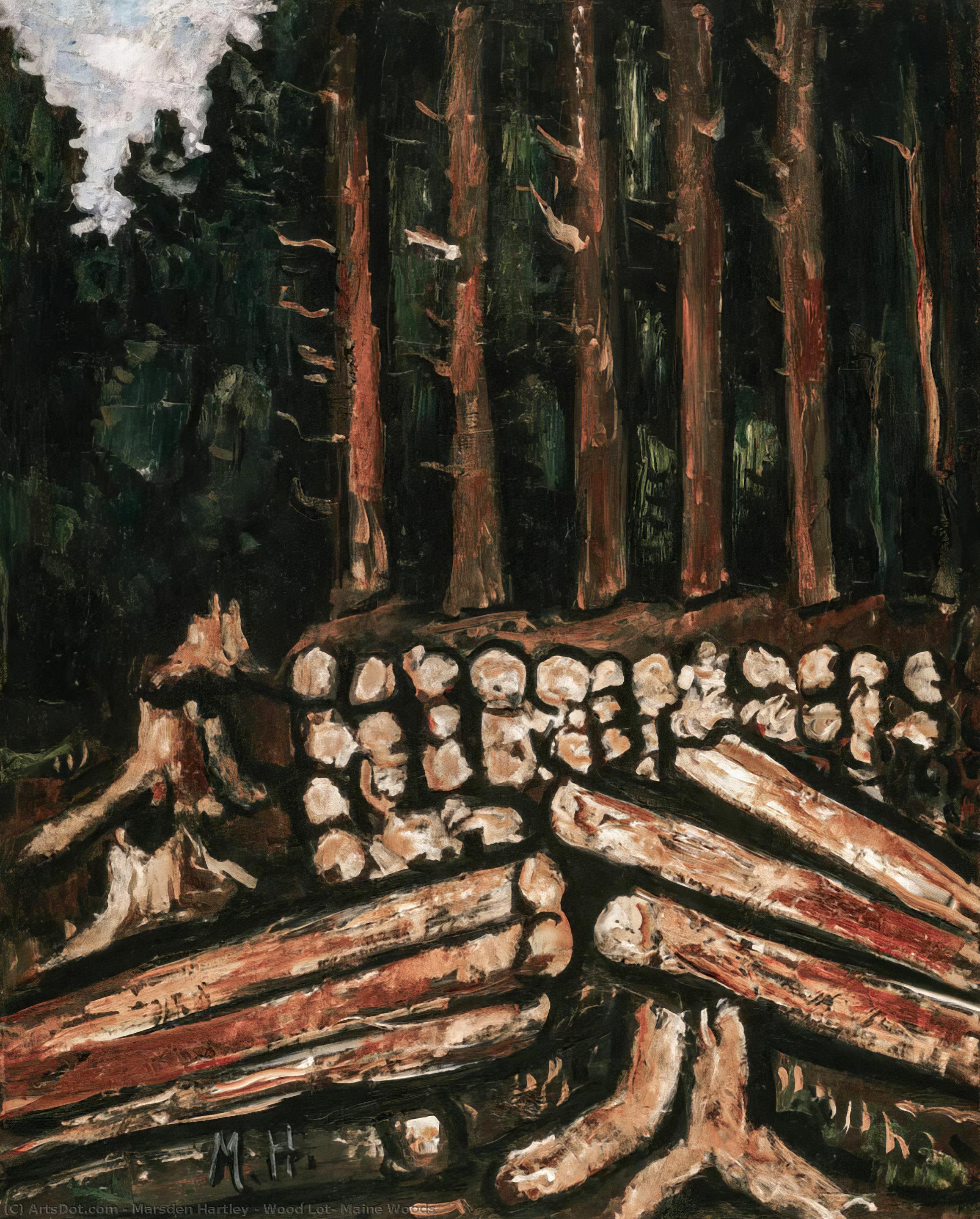 Order Art Reproductions Wood Lot, Maine Woods by Marsden Hartley (1877-1943, United States) | ArtsDot.com