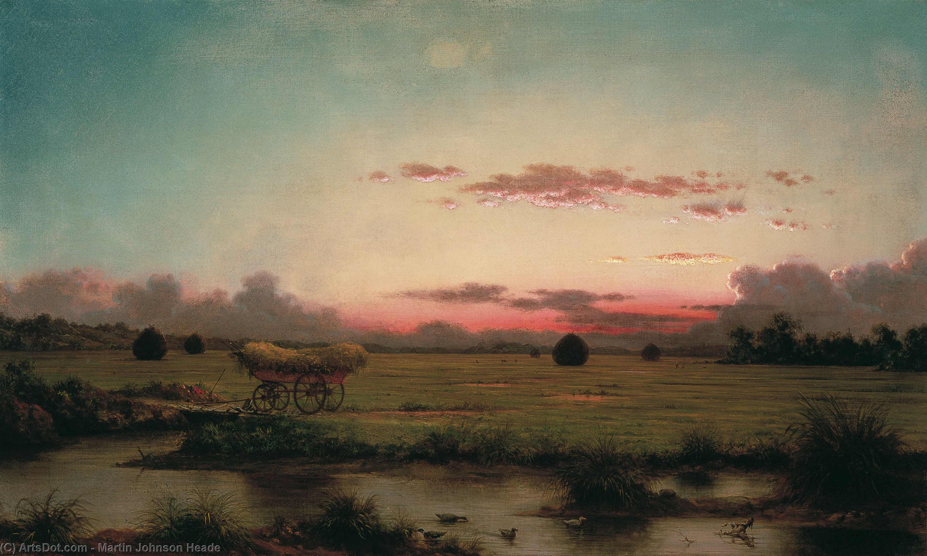 Buy Museum Art Reproductions Rhode Island Landscape, 1859 by Martin Johnson Heade (1819-1904, United States) | ArtsDot.com