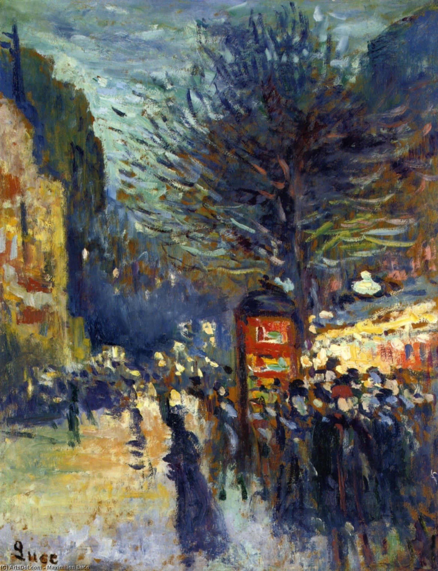 Order Art Reproductions Street in Paris, 1905 by Maximilien Luce (1858-1941, France) | ArtsDot.com