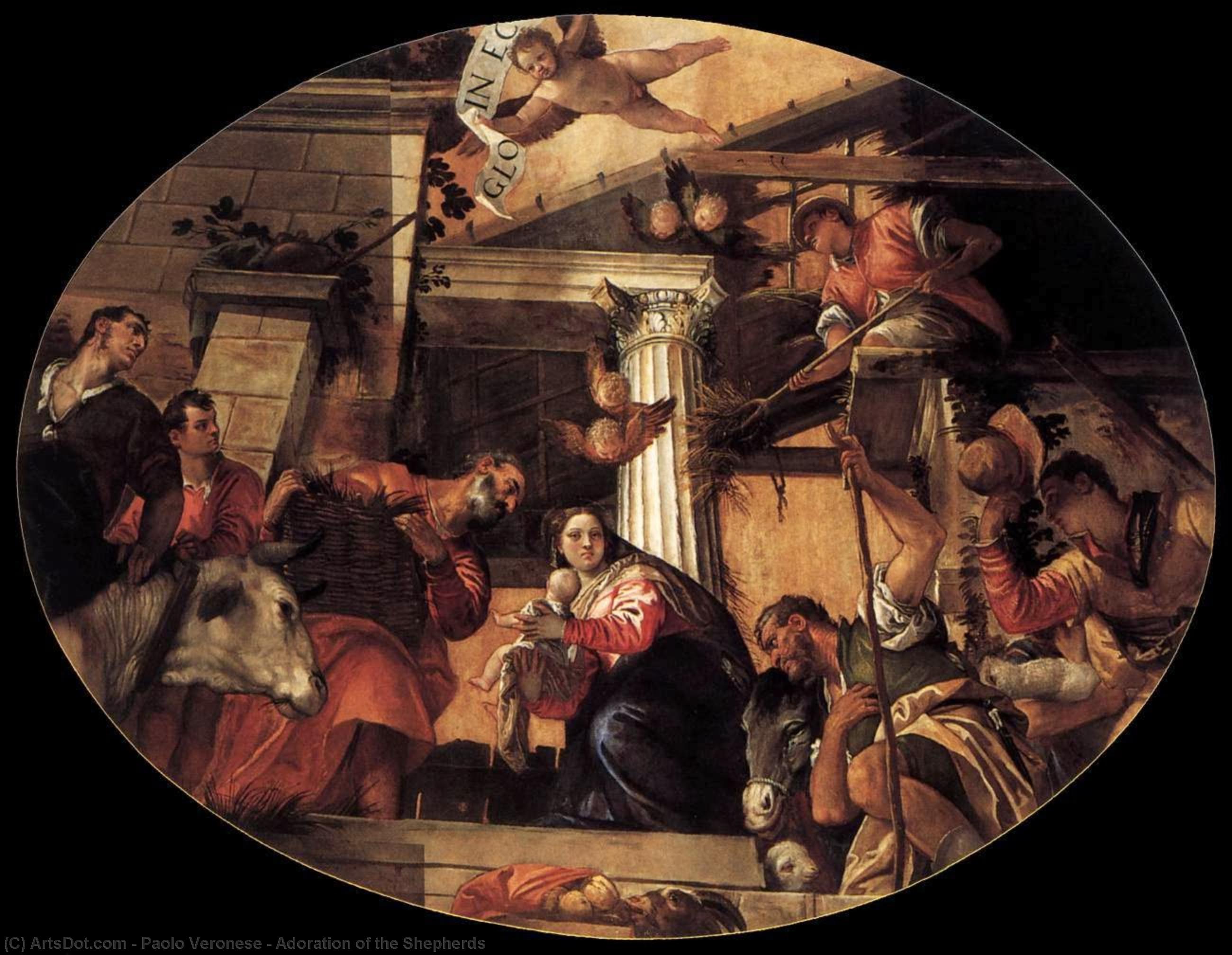 Order Art Reproductions Adoration of the Shepherds, 1558 by Paolo Veronese (1528-1588, Italy) | ArtsDot.com