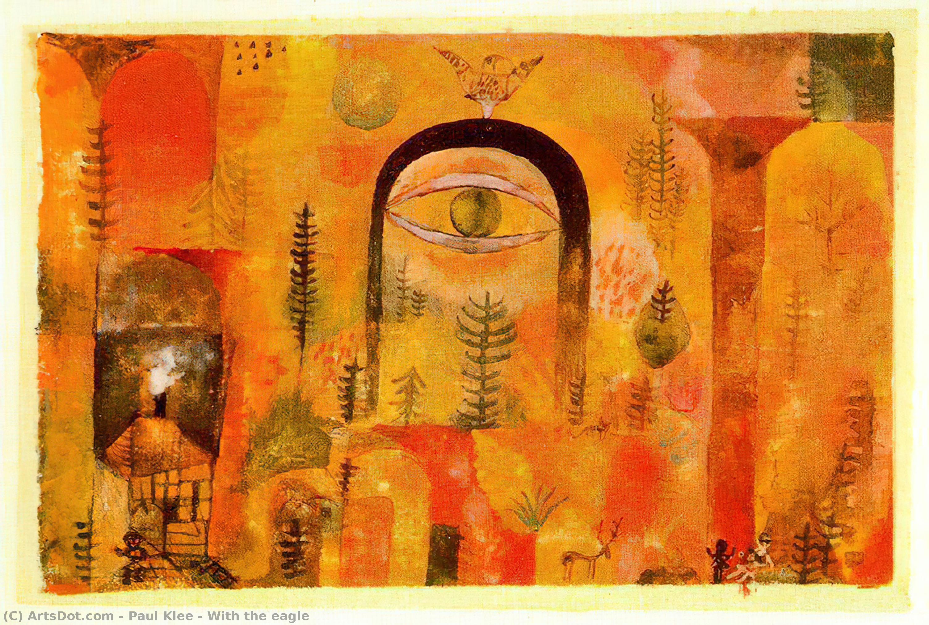 Order Oil Painting Replica With the eagle by Paul Klee (1879-1940, Switzerland) | ArtsDot.com