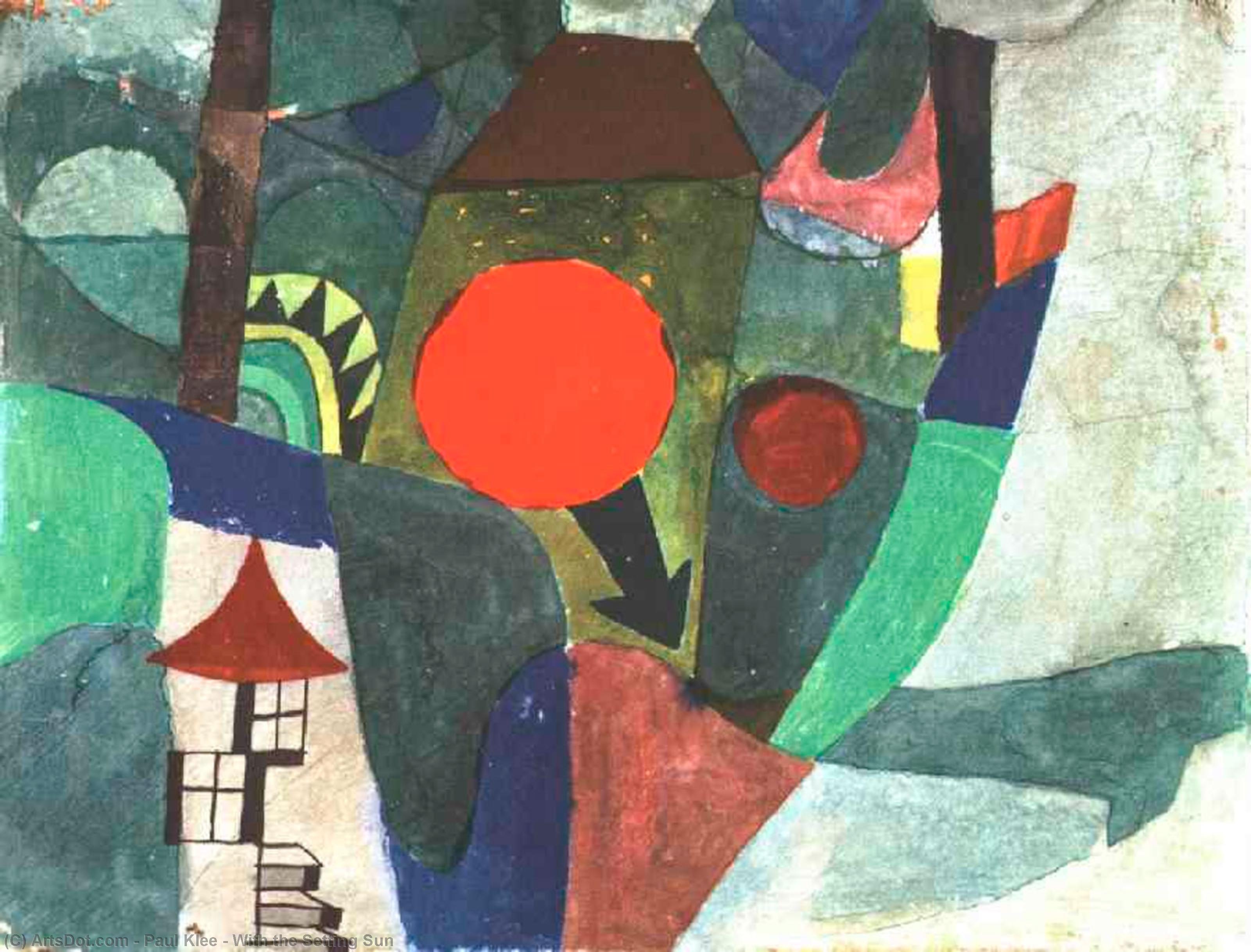 Order Oil Painting Replica With the Setting Sun, 1919 by Paul Klee (1879-1940, Switzerland) | ArtsDot.com