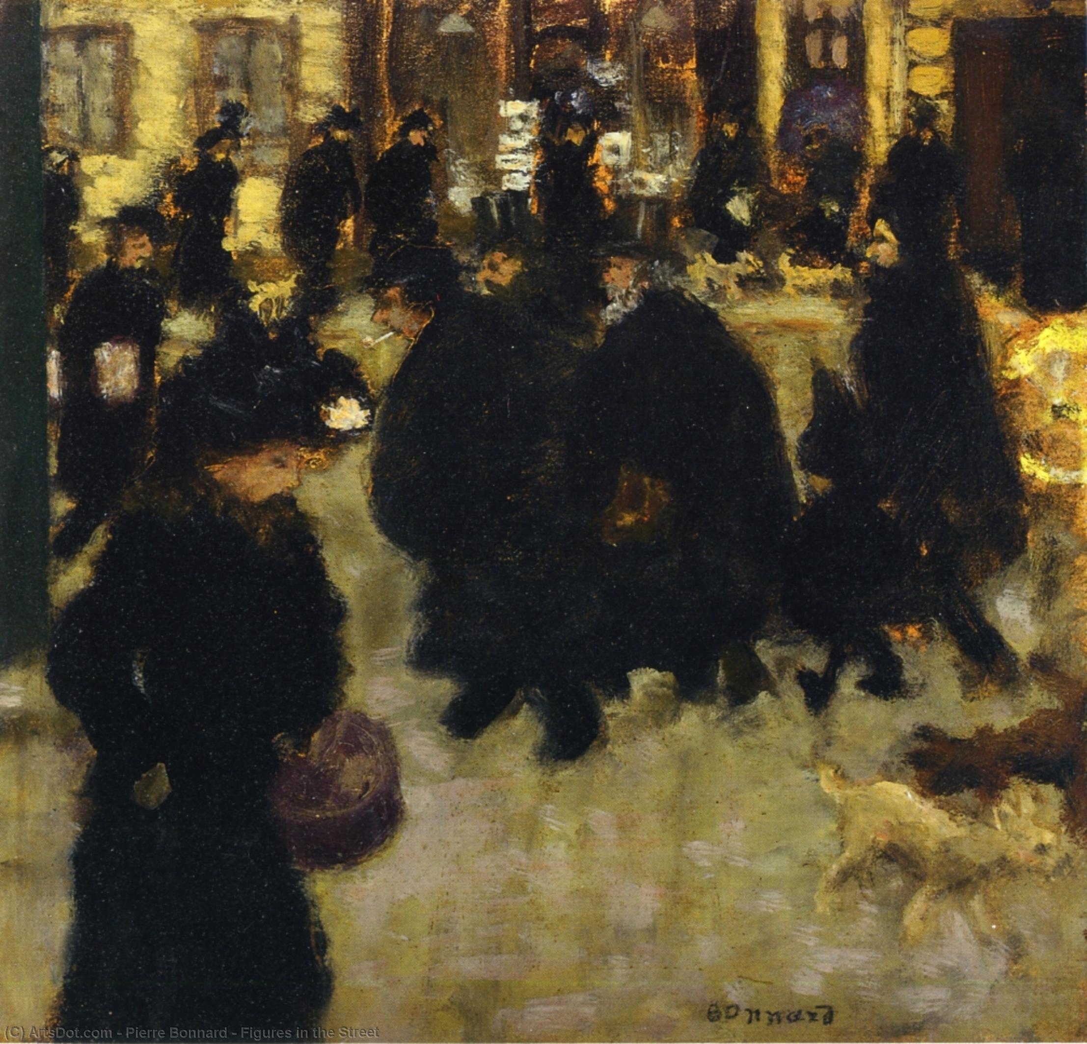 Buy Museum Art Reproductions Figures in the Street, 1894 by Pierre Bonnard (1867-1947, France) | ArtsDot.com