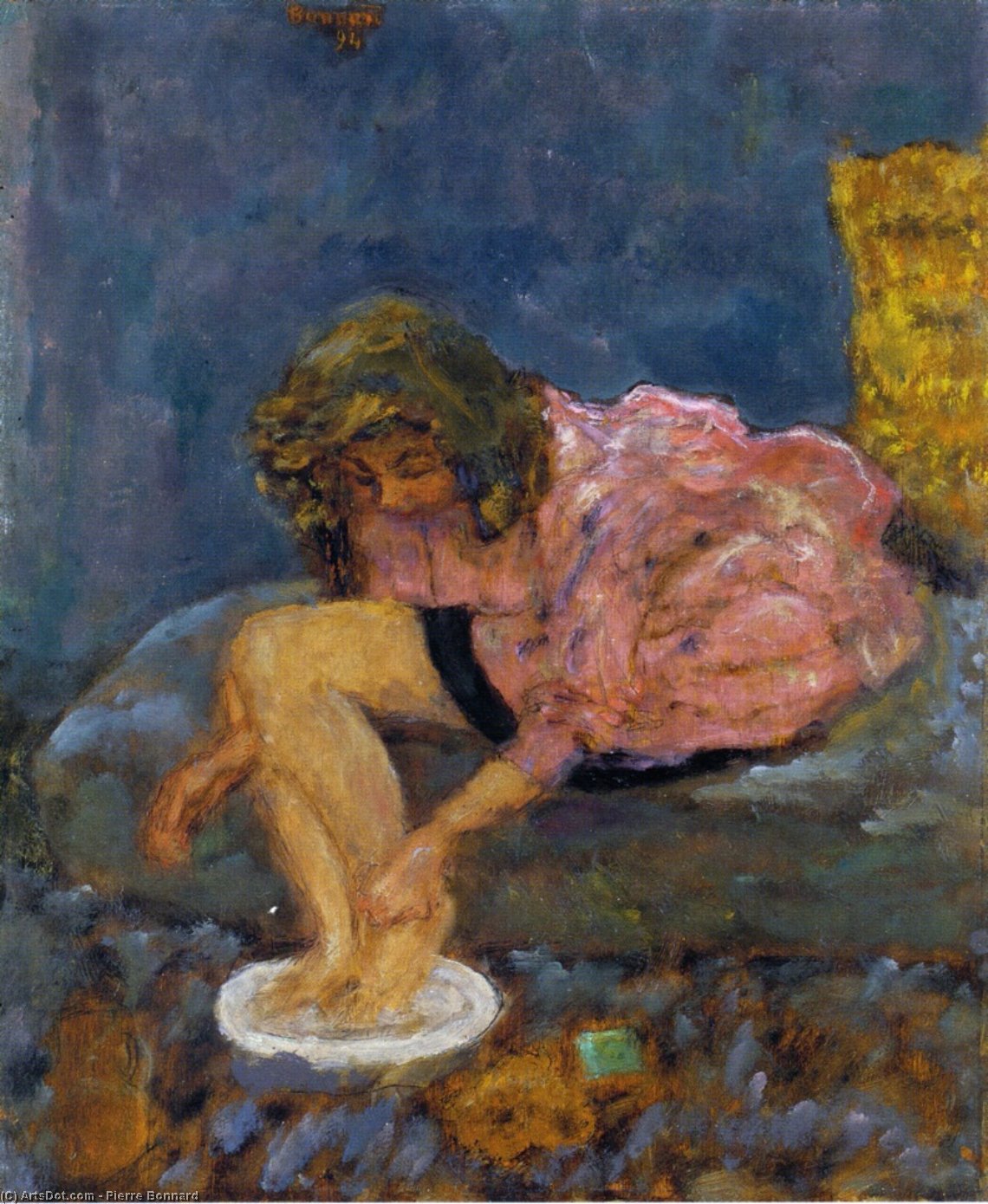 Order Paintings Reproductions Woman Washing Her Feet, 1894 by Pierre Bonnard (1867-1947, France) | ArtsDot.com
