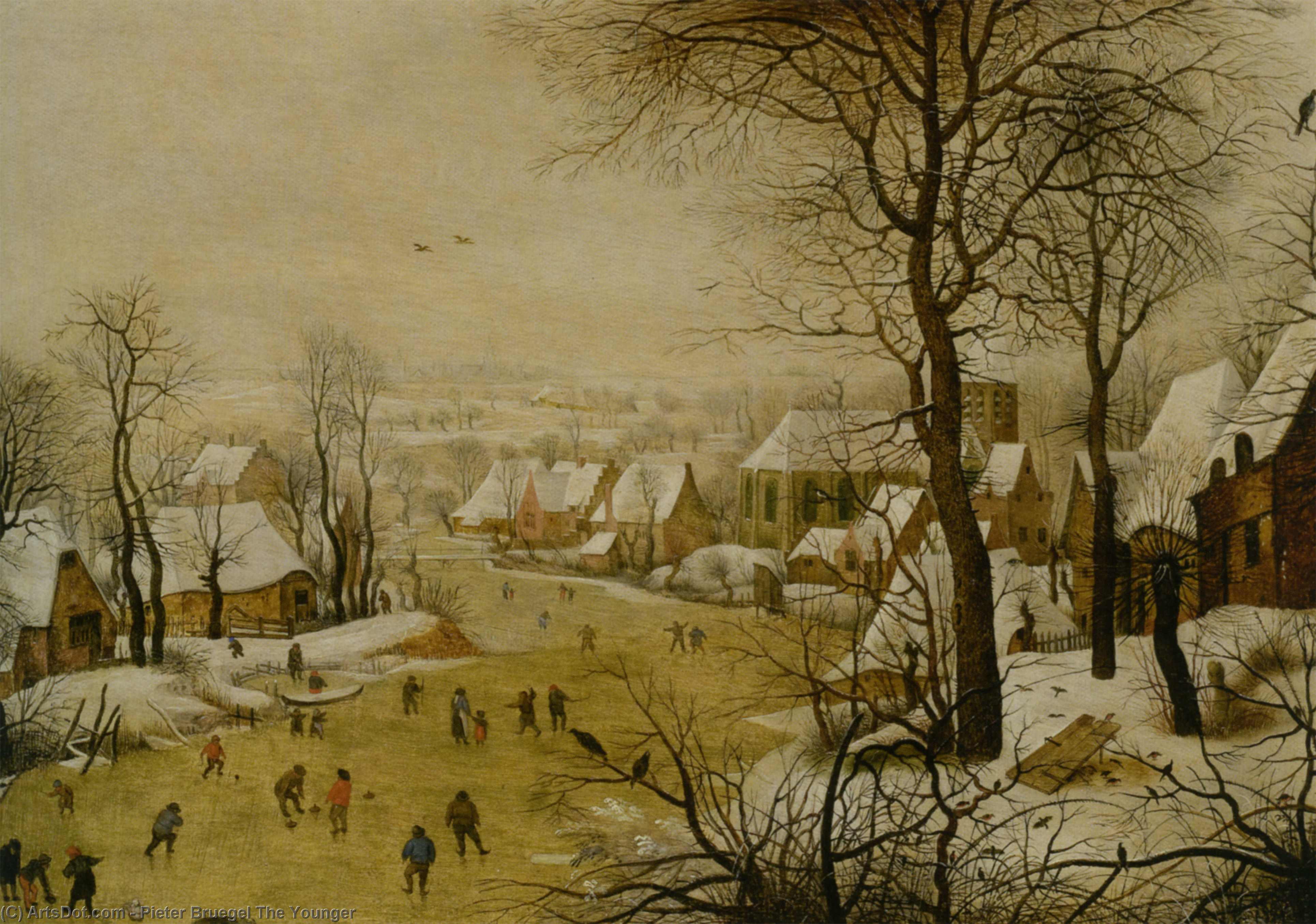 Order Art Reproductions The Bird Trap by Pieter Bruegel The Younger (1525-1569, Belgium) | ArtsDot.com