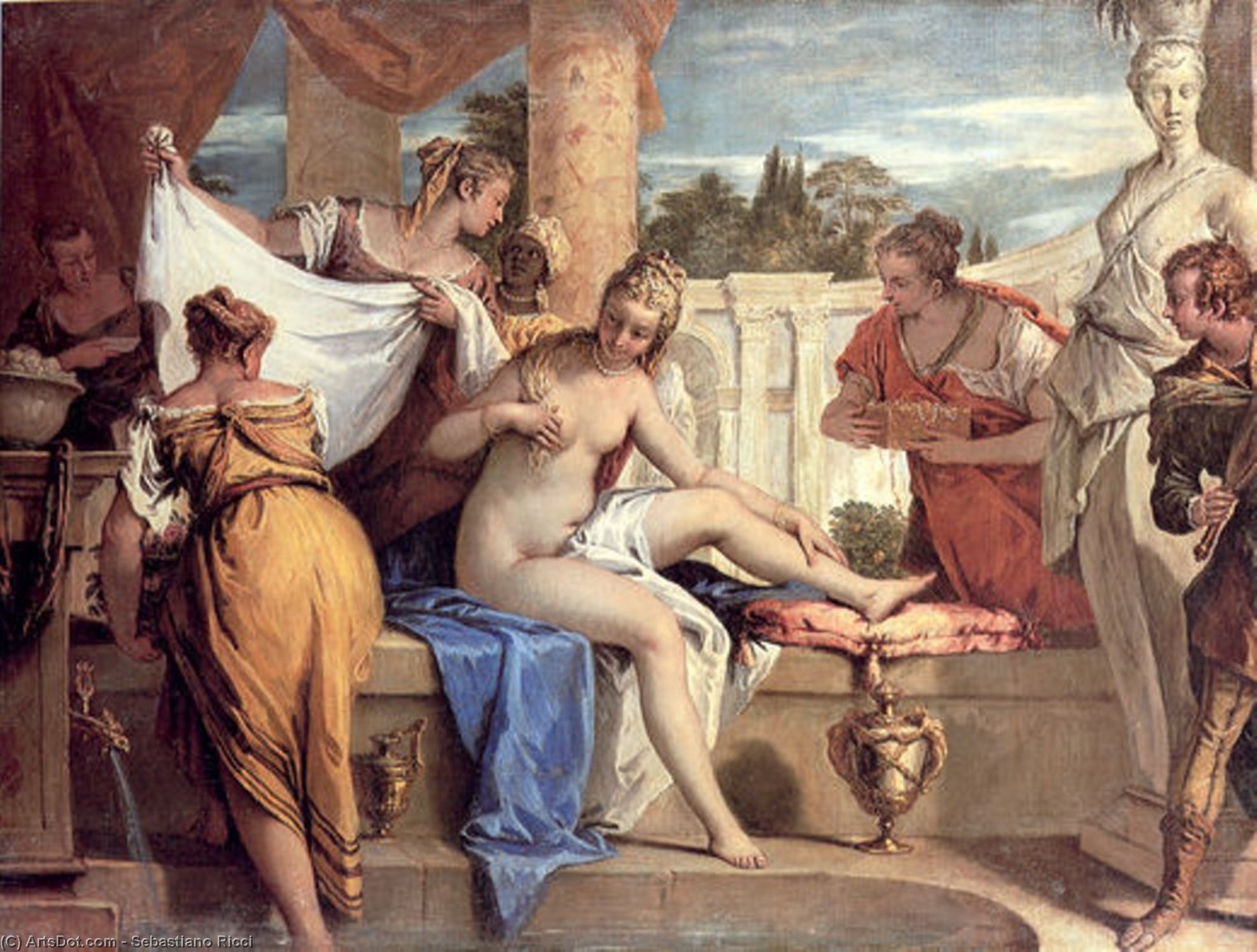 Buy Museum Art Reproductions Bathsheba in her Bath by Sebastiano Ricci (1659-1734, Italy) | ArtsDot.com