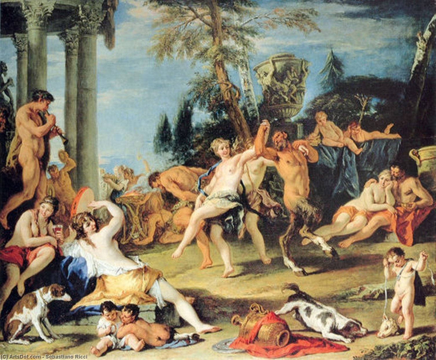 Order Oil Painting Replica Feast in Honour of Pan by Sebastiano Ricci (1659-1734, Italy) | ArtsDot.com