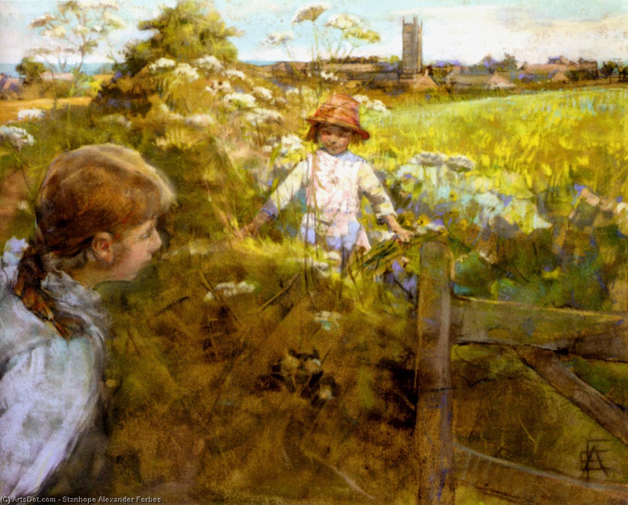 Buy Museum Art Reproductions Hide And Seek by Stanhope Alexander Forbes (1857-1947, Ireland) | ArtsDot.com