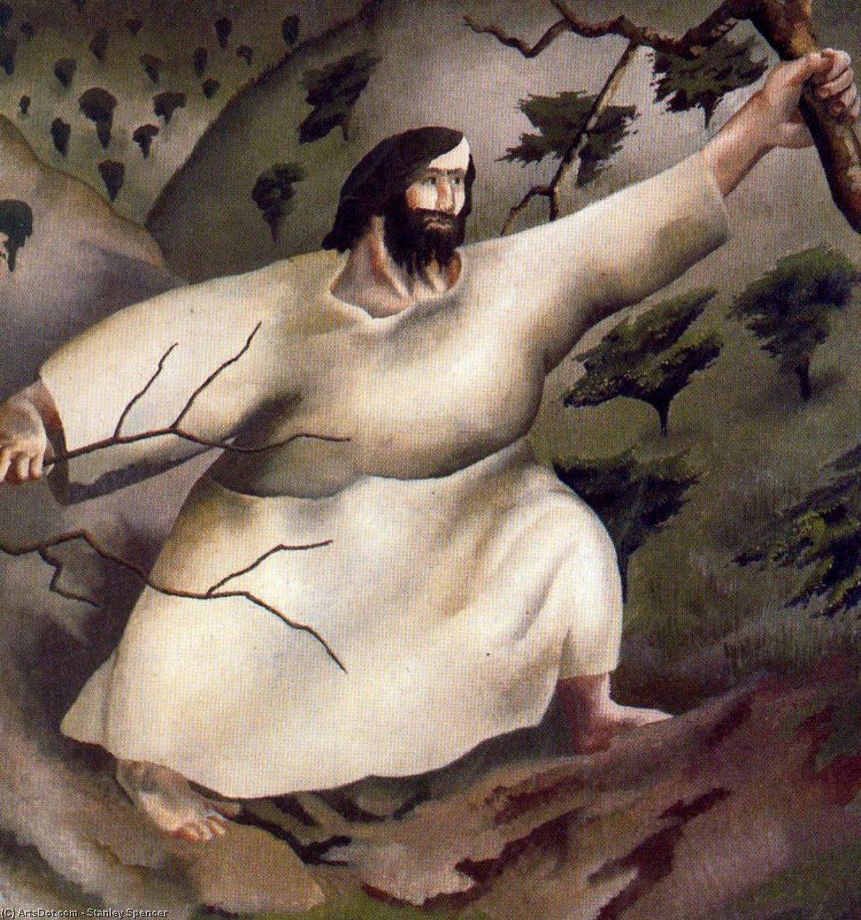 Christ in the Wilderness. Driven by the Spirit into the Wilderness by Stanley Spencer Stanley Spencer | ArtsDot.com