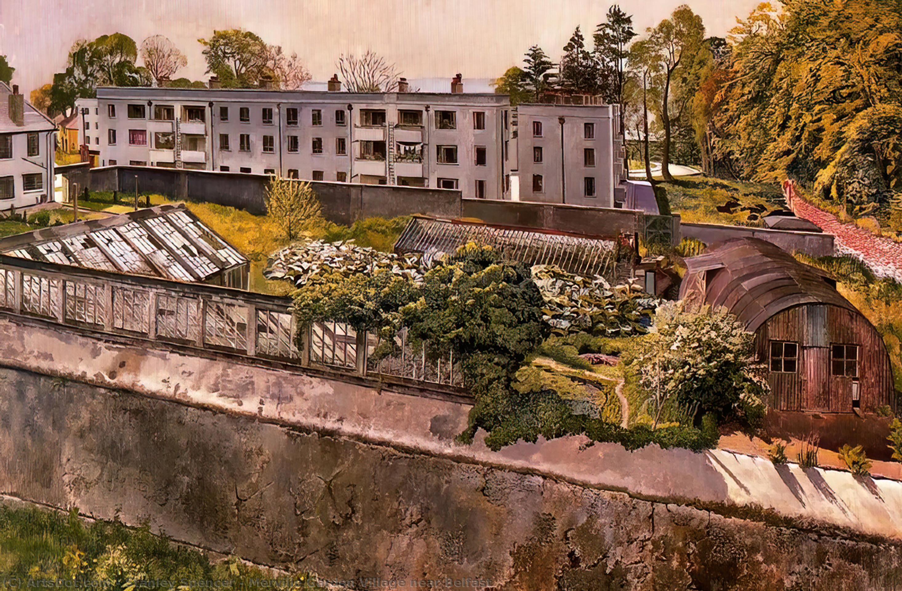 Merville Garden Village near Belfast by Stanley Spencer Stanley Spencer | ArtsDot.com