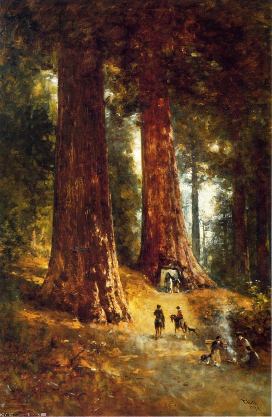 Order Oil Painting Replica In the Redwoods, 1894 by Thomas Hill (1829-1908, United Kingdom) | ArtsDot.com