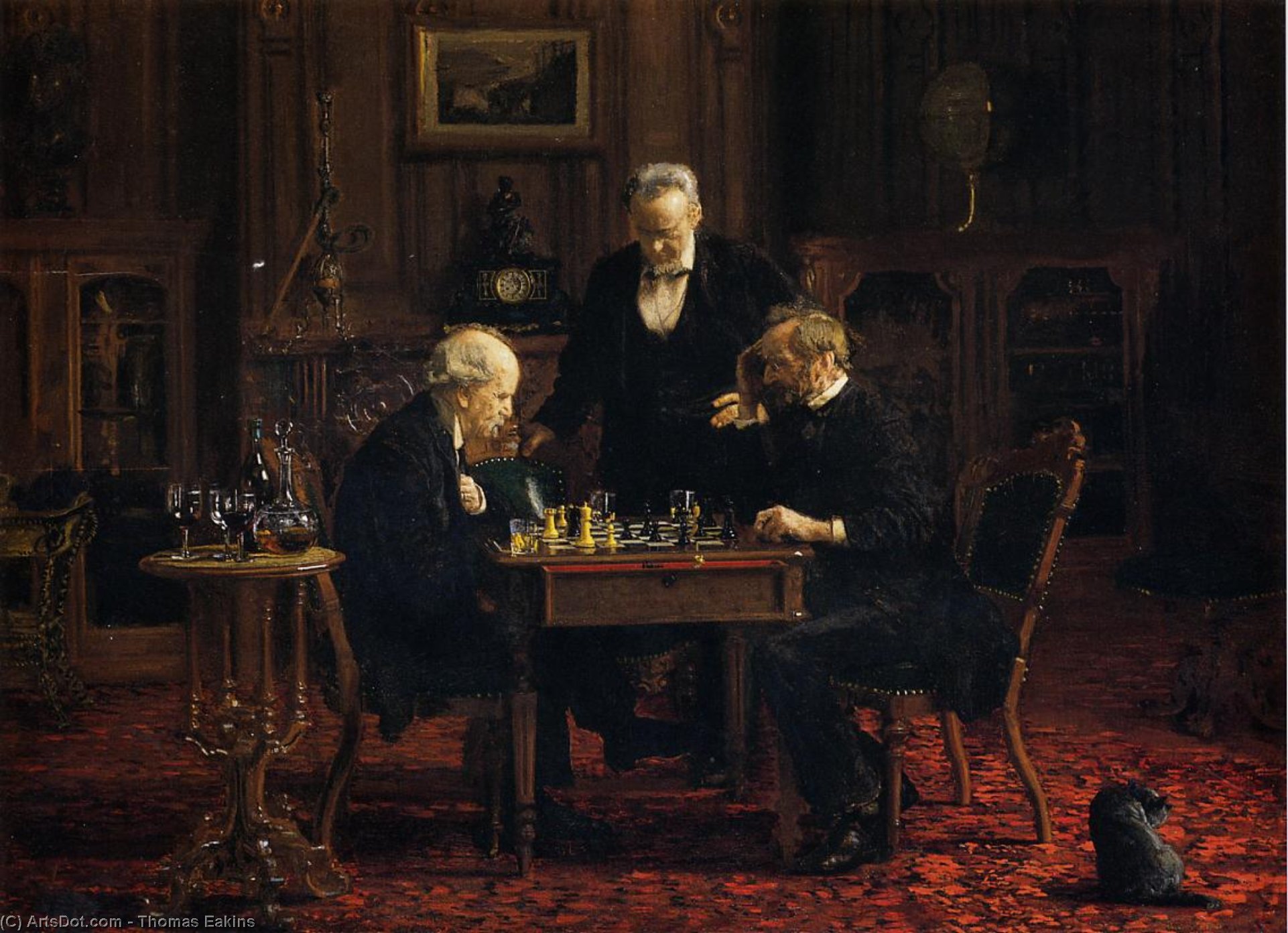 Buy Museum Art Reproductions The Chess Player, 1876 by Thomas Eakins (1844-1916, United States) | ArtsDot.com
