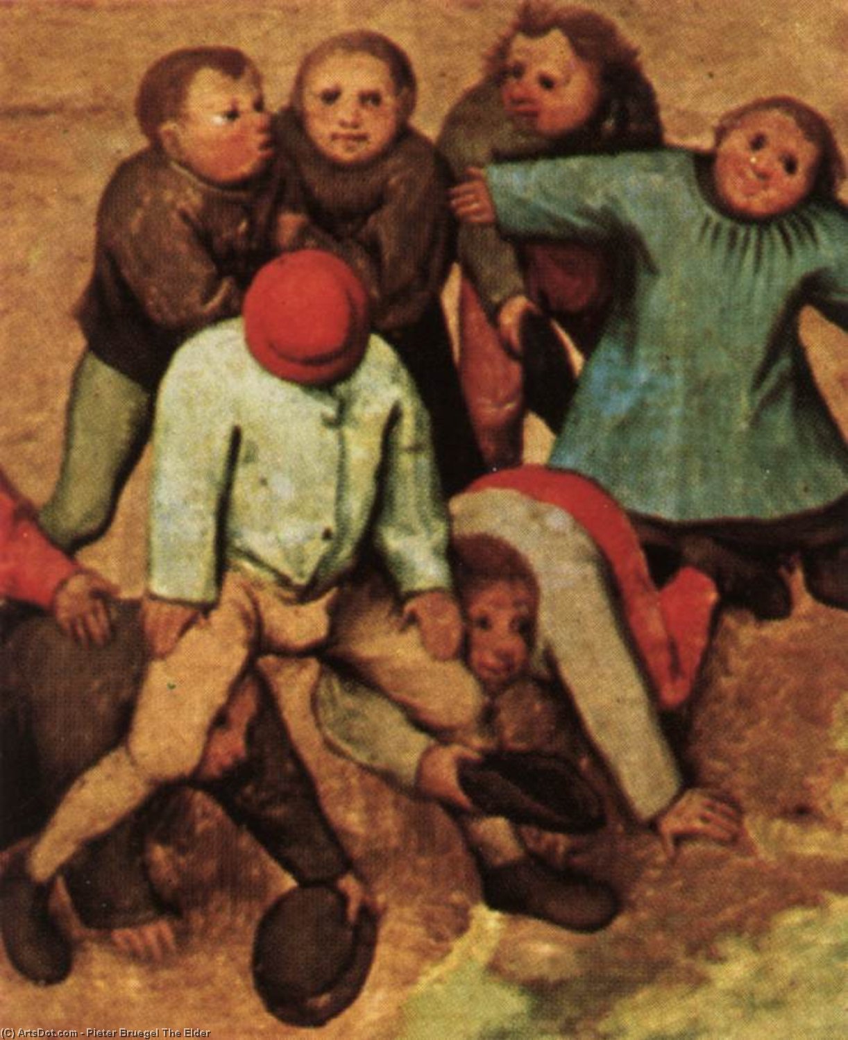 Order Paintings Reproductions Children`s Games (detail), 1559 by Pieter Bruegel The Elder (1525-1569, Belgium) | ArtsDot.com
