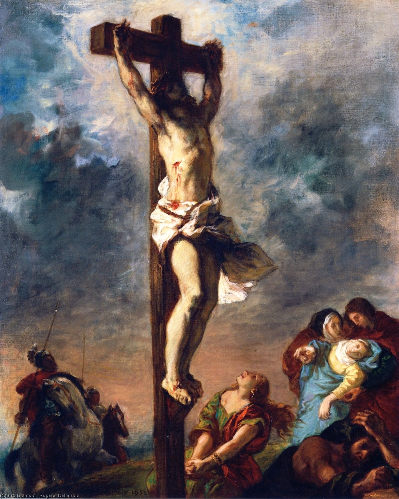 Order Art Reproductions Christ on the Cross, 1853 by Eugène Delacroix (1798-1863, France) | ArtsDot.com
