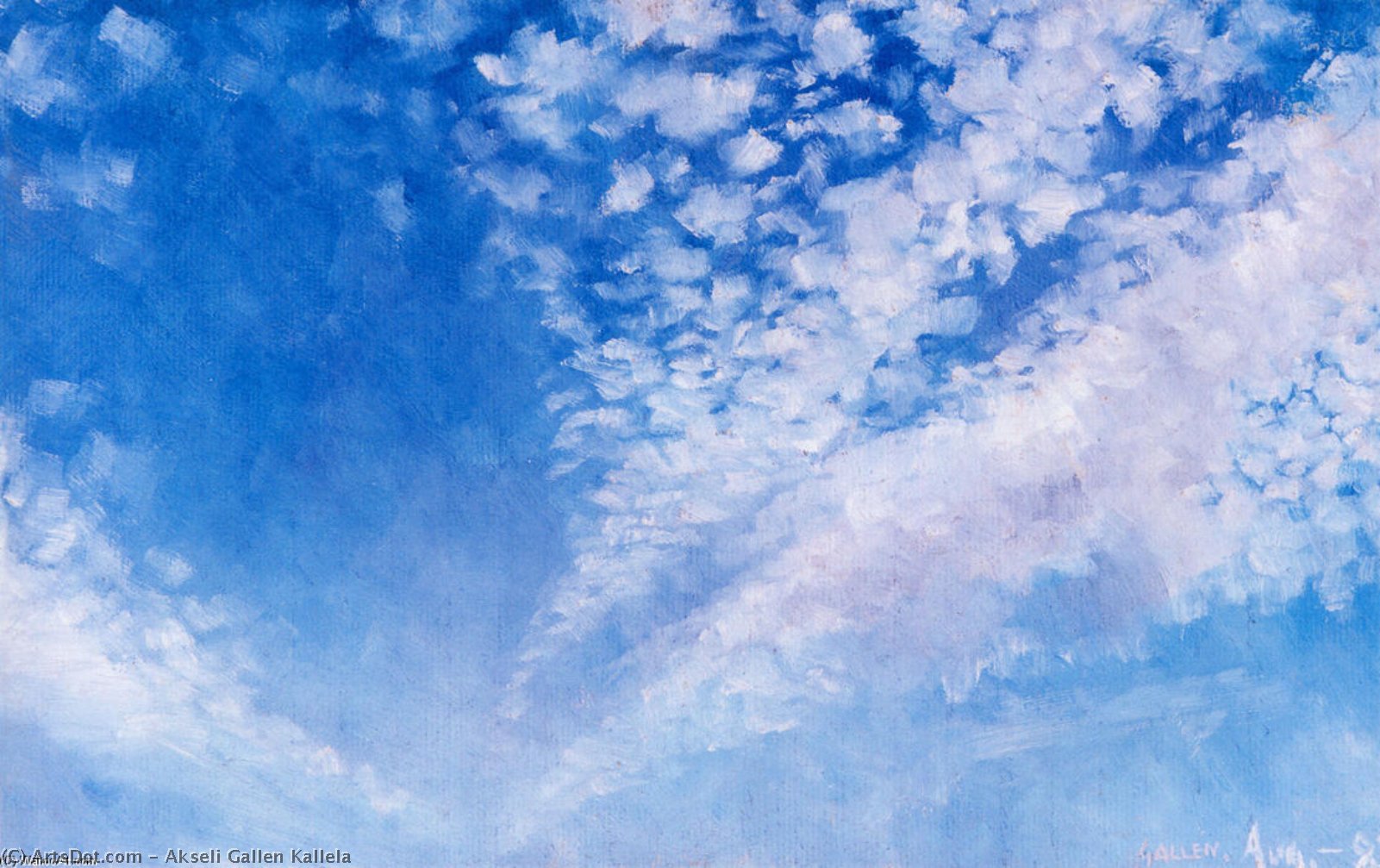 Buy Museum Art Reproductions Clouds, 1883 by Akseli Gallen Kallela (1865-1931, Finland) | ArtsDot.com