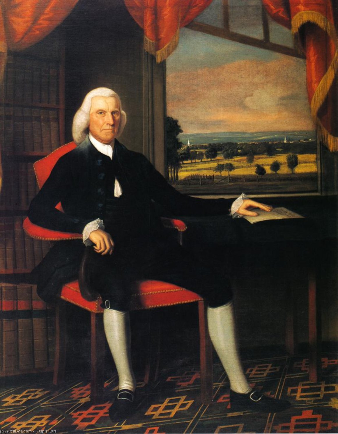 Order Oil Painting Replica Colonel Samuel Talcott, 1791 by Ralph Earl (1751-1801, United States) | ArtsDot.com