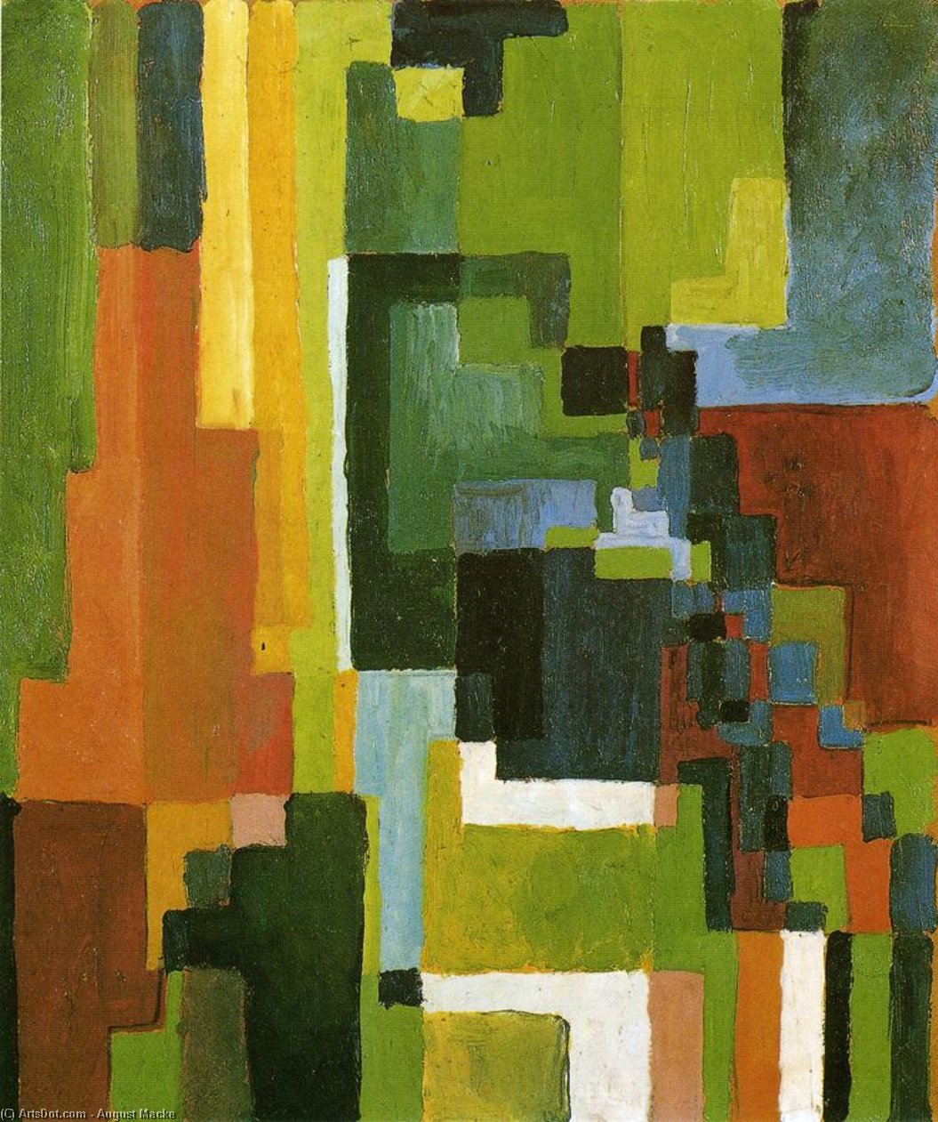 Order Paintings Reproductions Colored Forms II, 1913 by August Macke (1887-1914, Germany) | ArtsDot.com